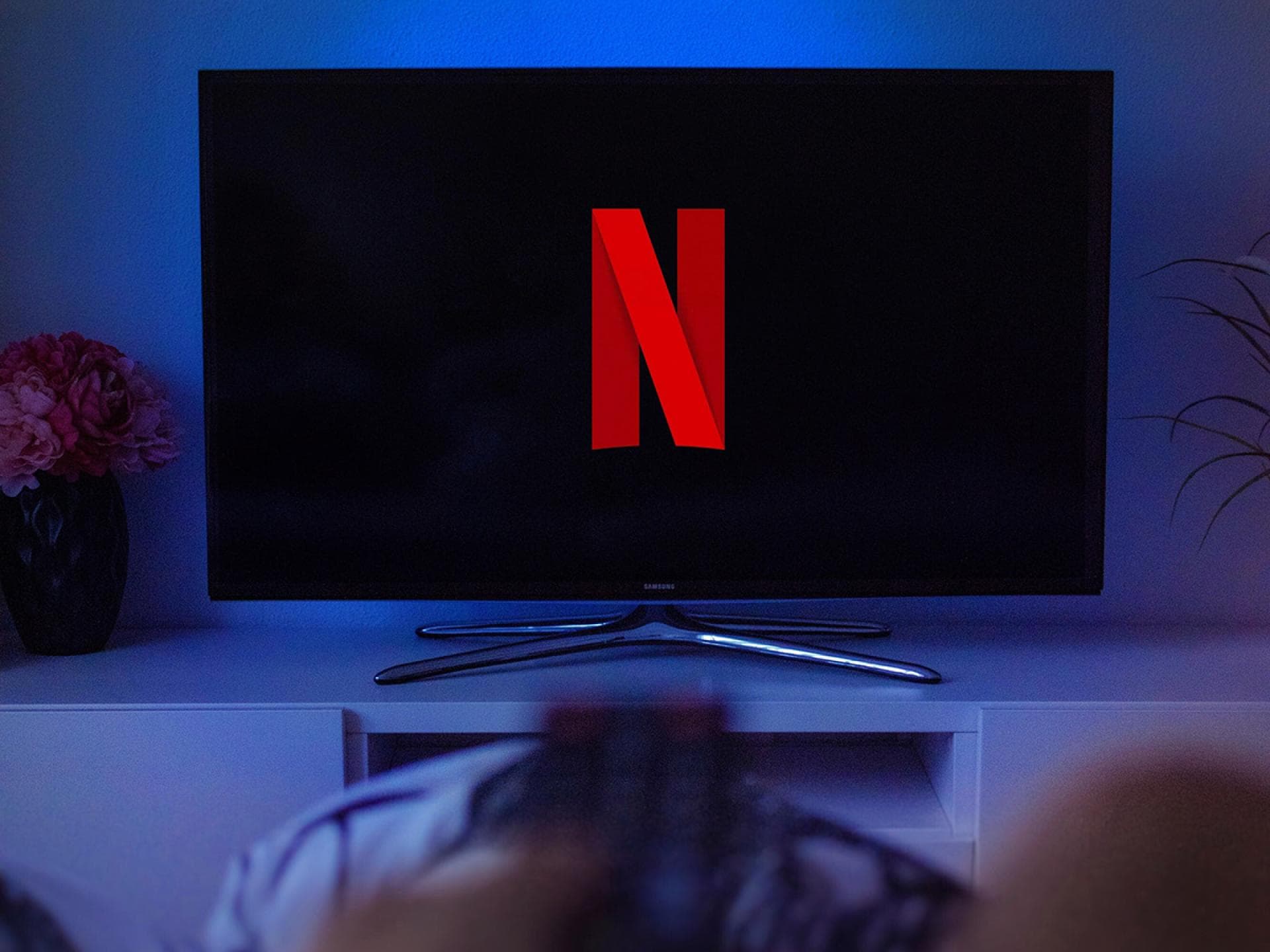 Welcher Netflix-Film passt zu mir? Netflix Logo auf TV