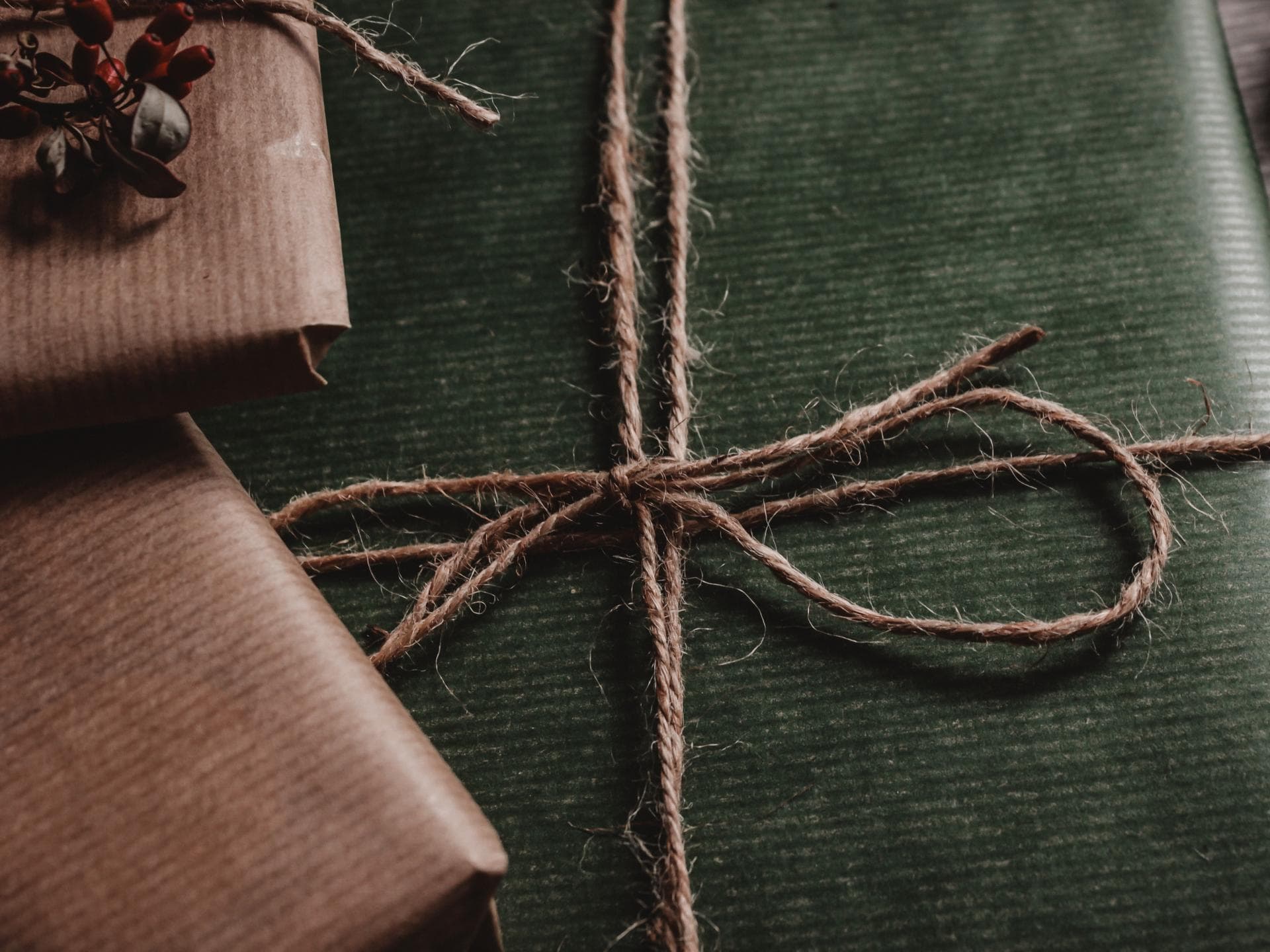 Geschenk grünes Papier
