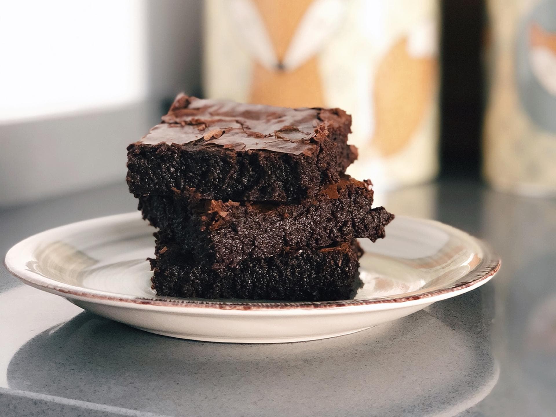 Brownies auf Teller