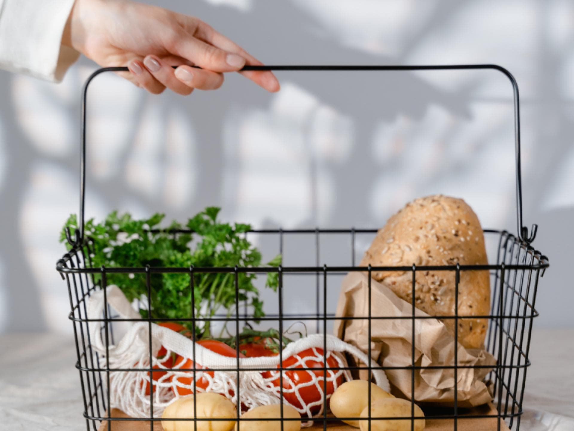 Veganer Einkaufskorb