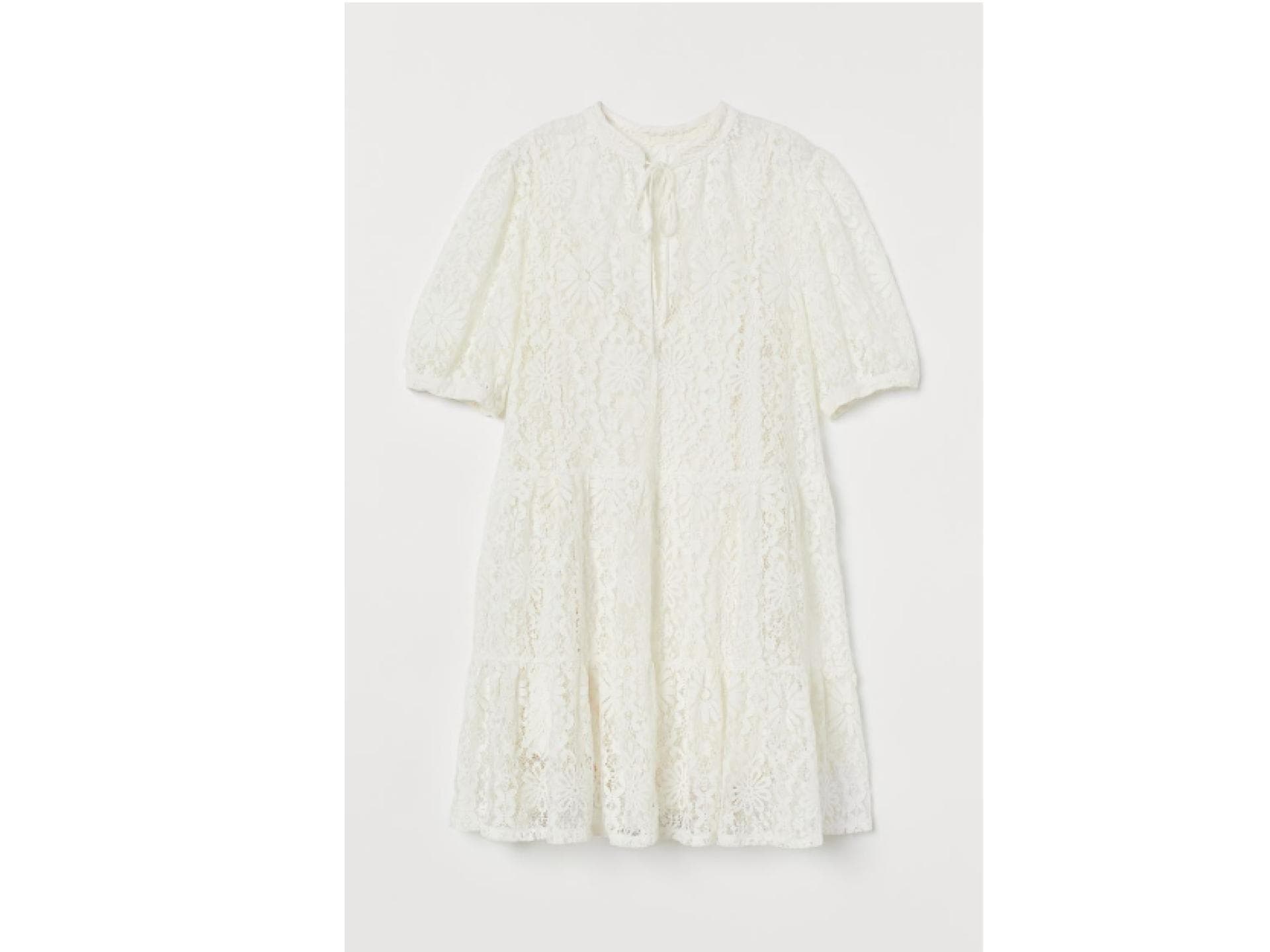 weißes Spitzenkleid von H&M