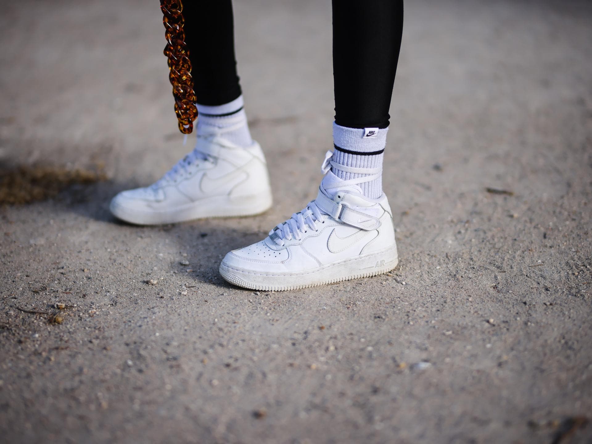 weiße High Top Sneaker Leggings