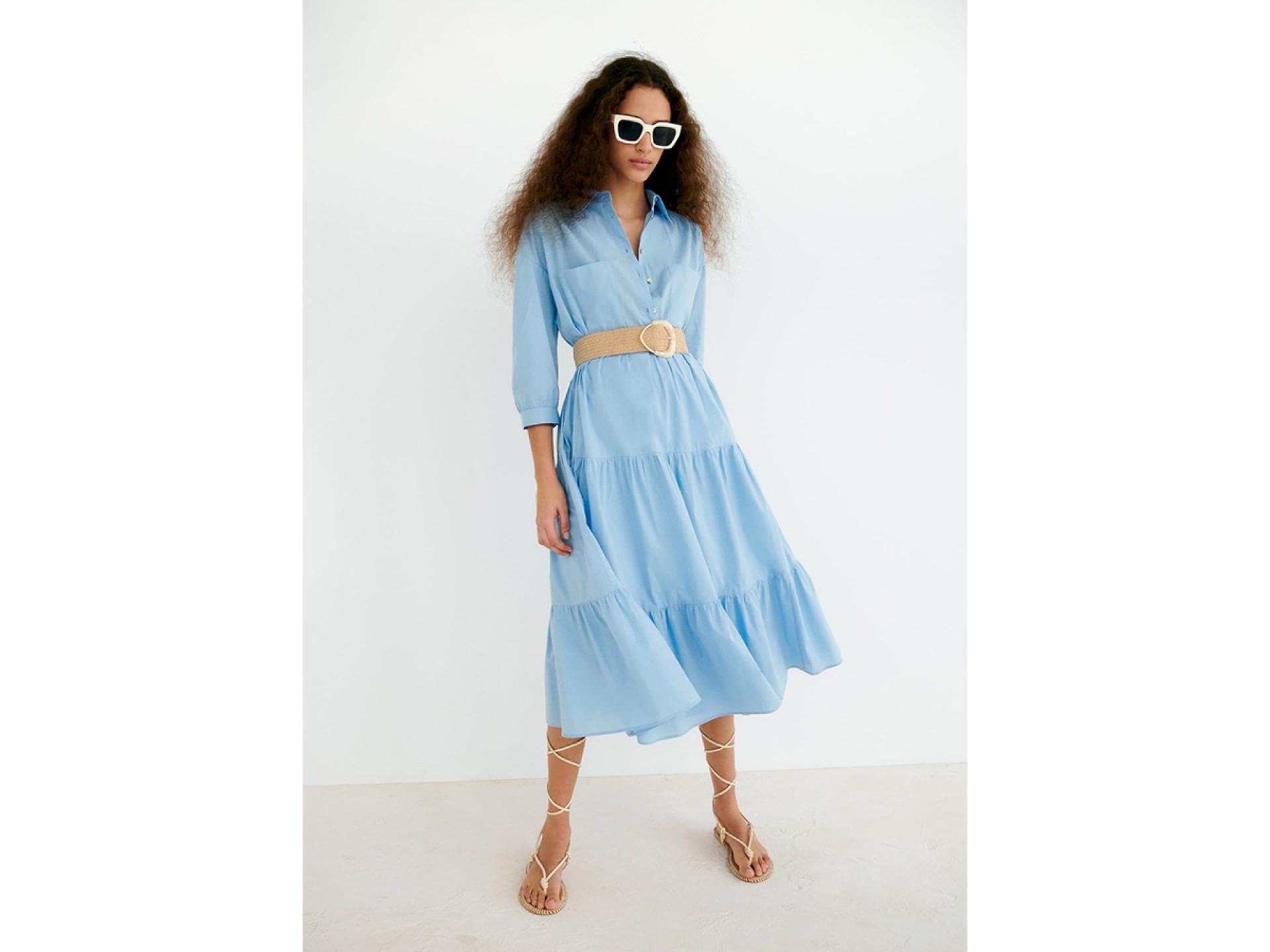 Hemdblusenkleid aus Baumwolle