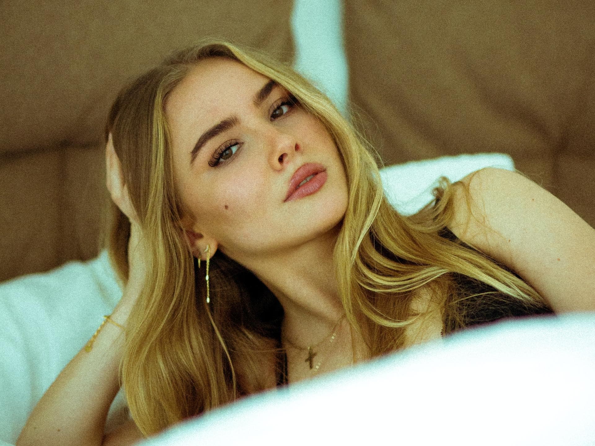 Blonde Frau