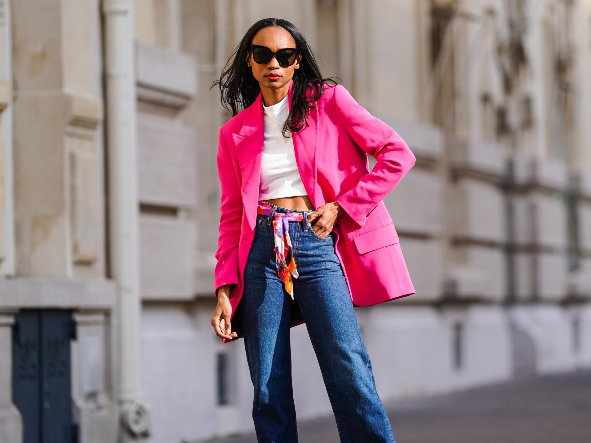 Blazer und Top zur Jeans