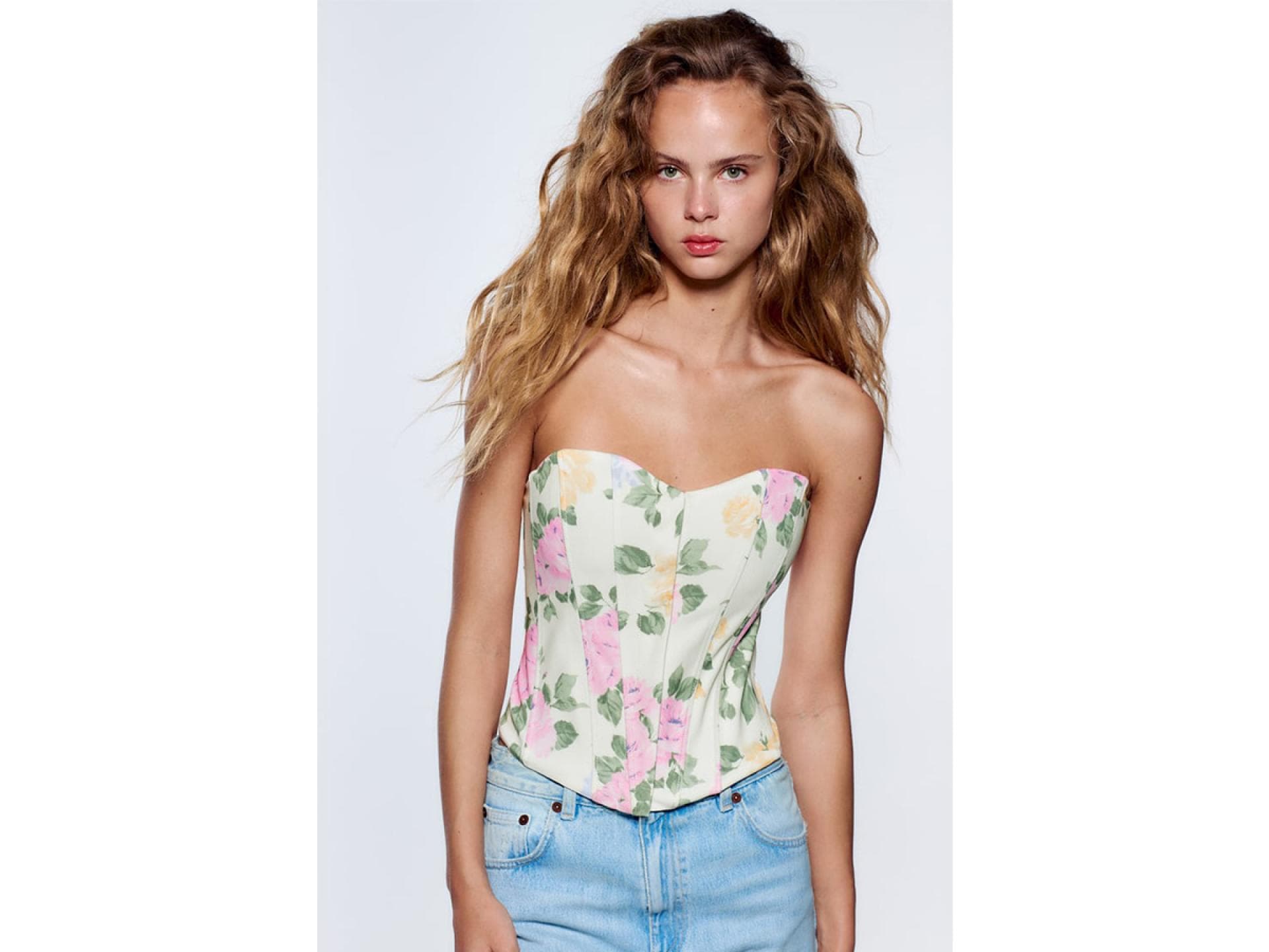 Blumen-Bustier von Zara