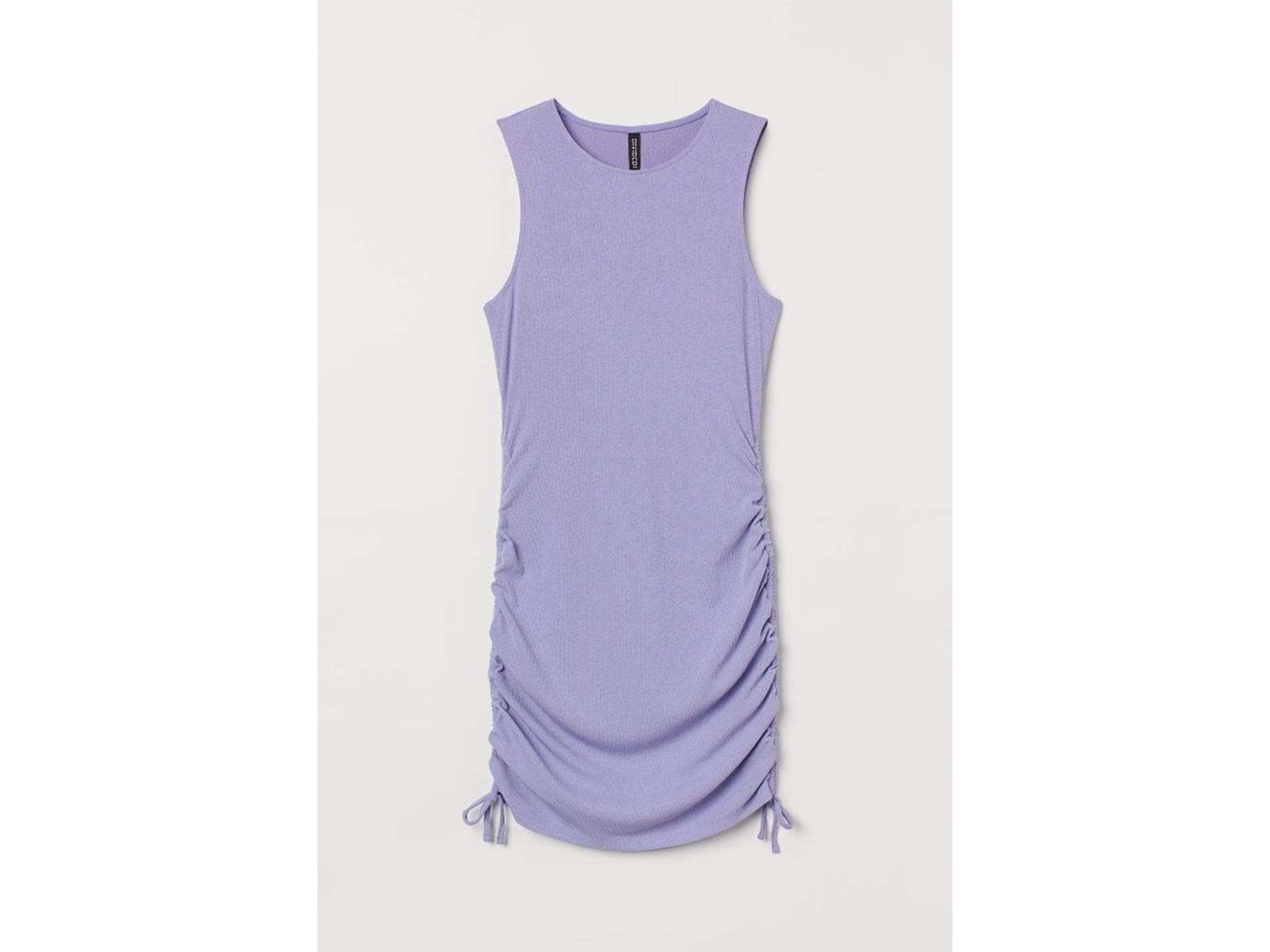 Geripptes Jerseykleid