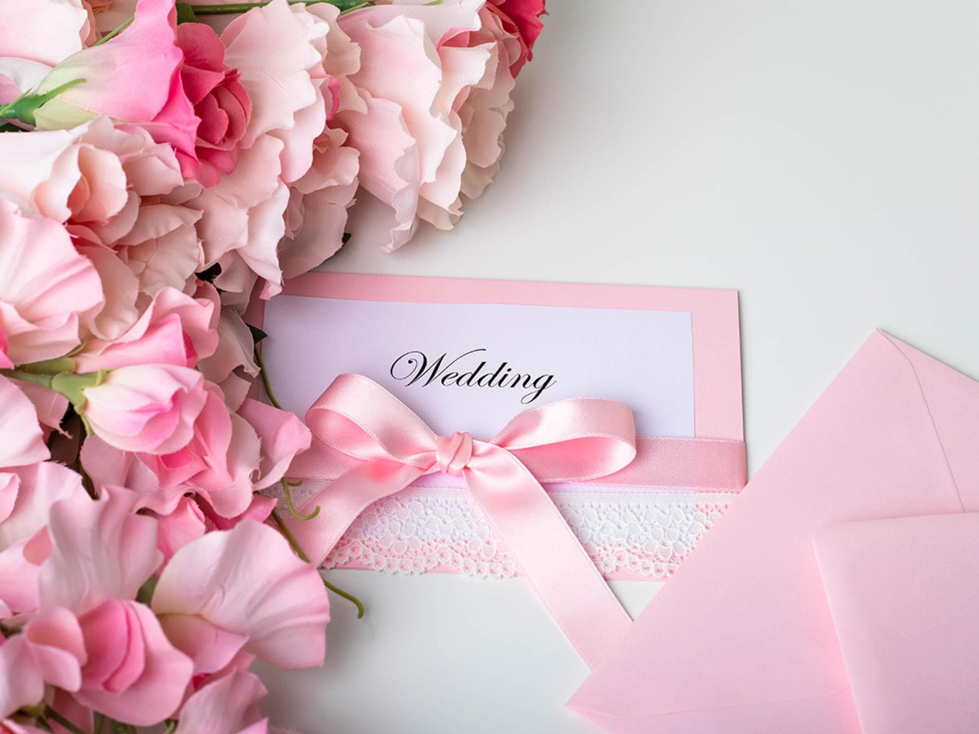 Hochzeitsladung in Pink