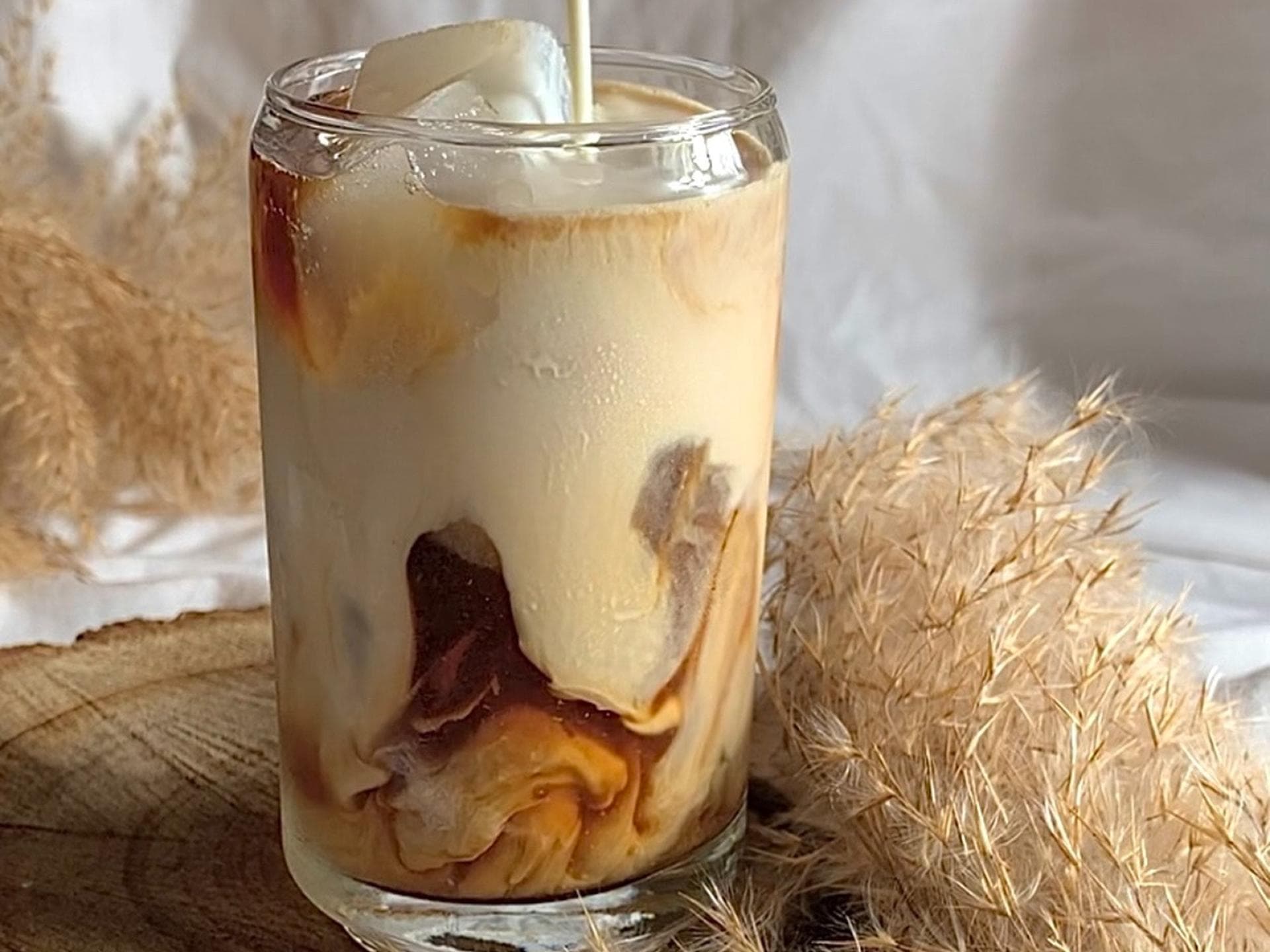 Eiskaffee im Glas