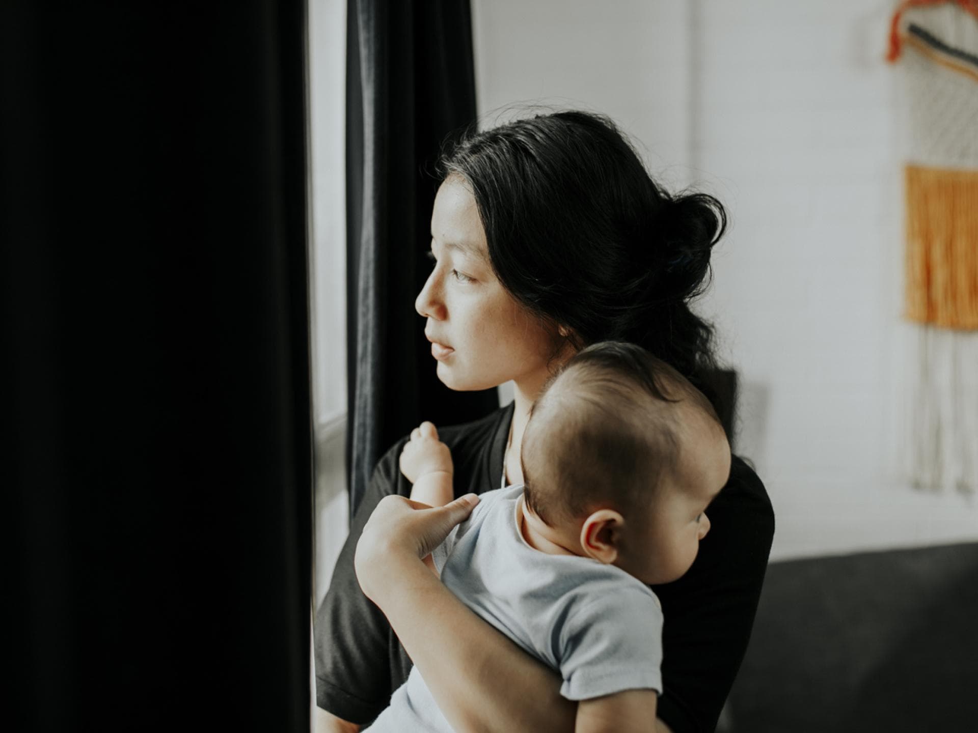 Frau mit Baby