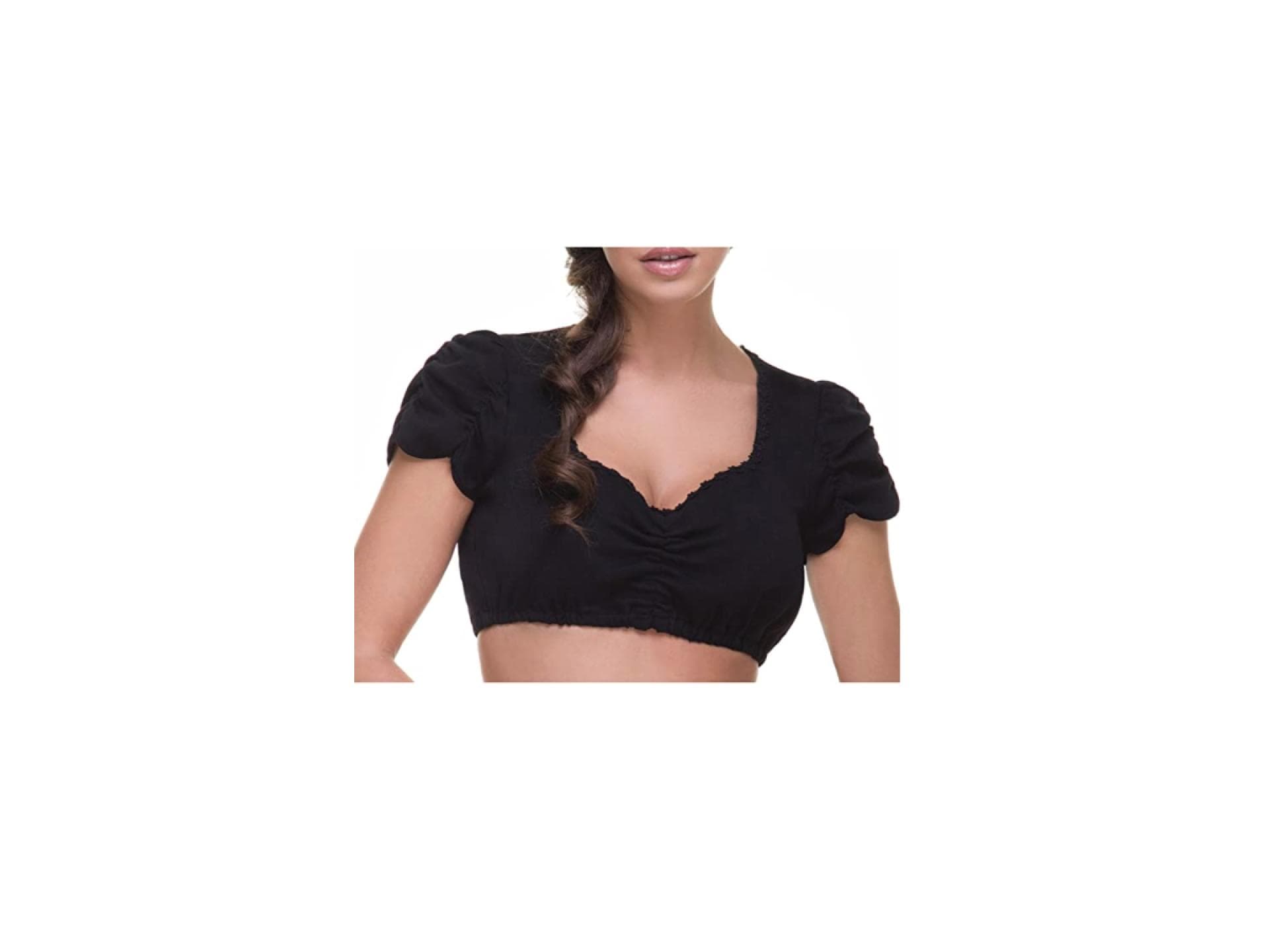 Schwarze Dirndlbluse 