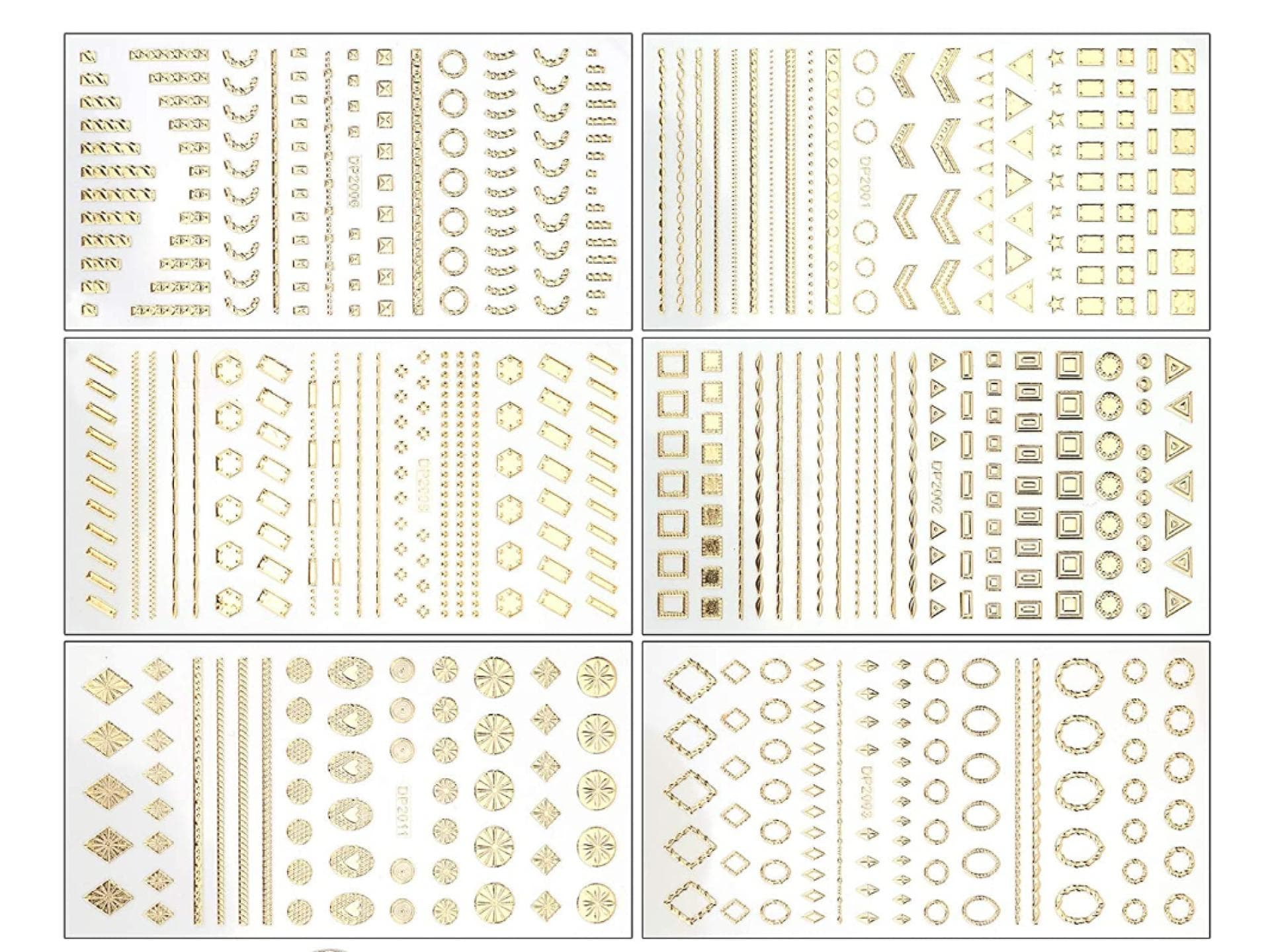 Goldene Metallic Nail Sticker