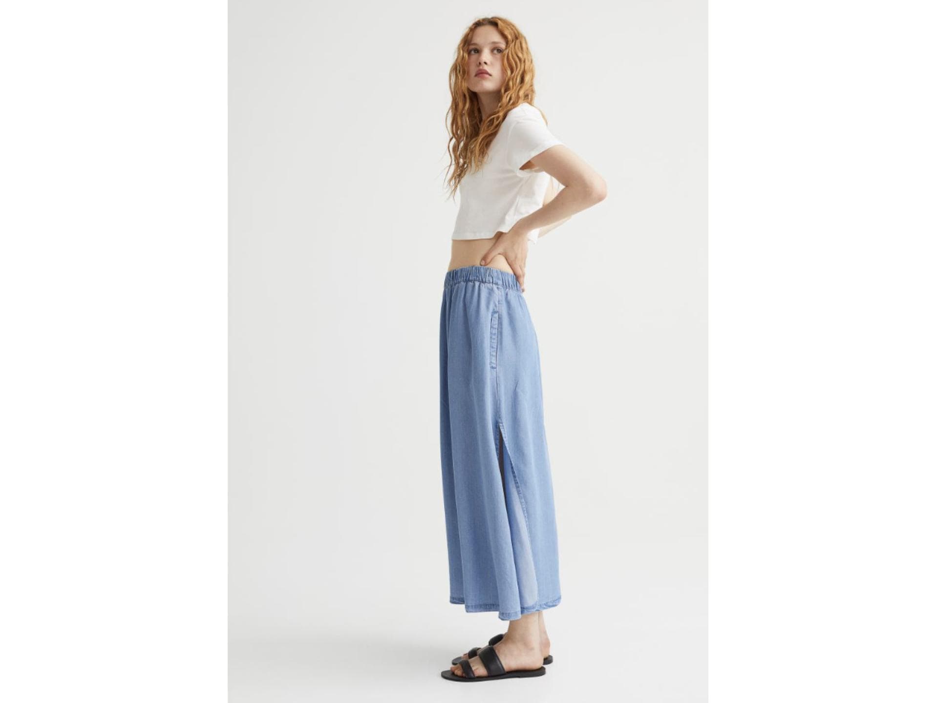 H&M Jeansrock lang