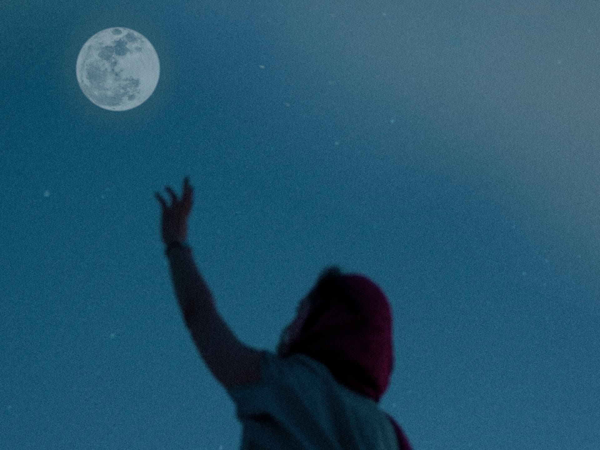 Mondphasen Frau und Mond