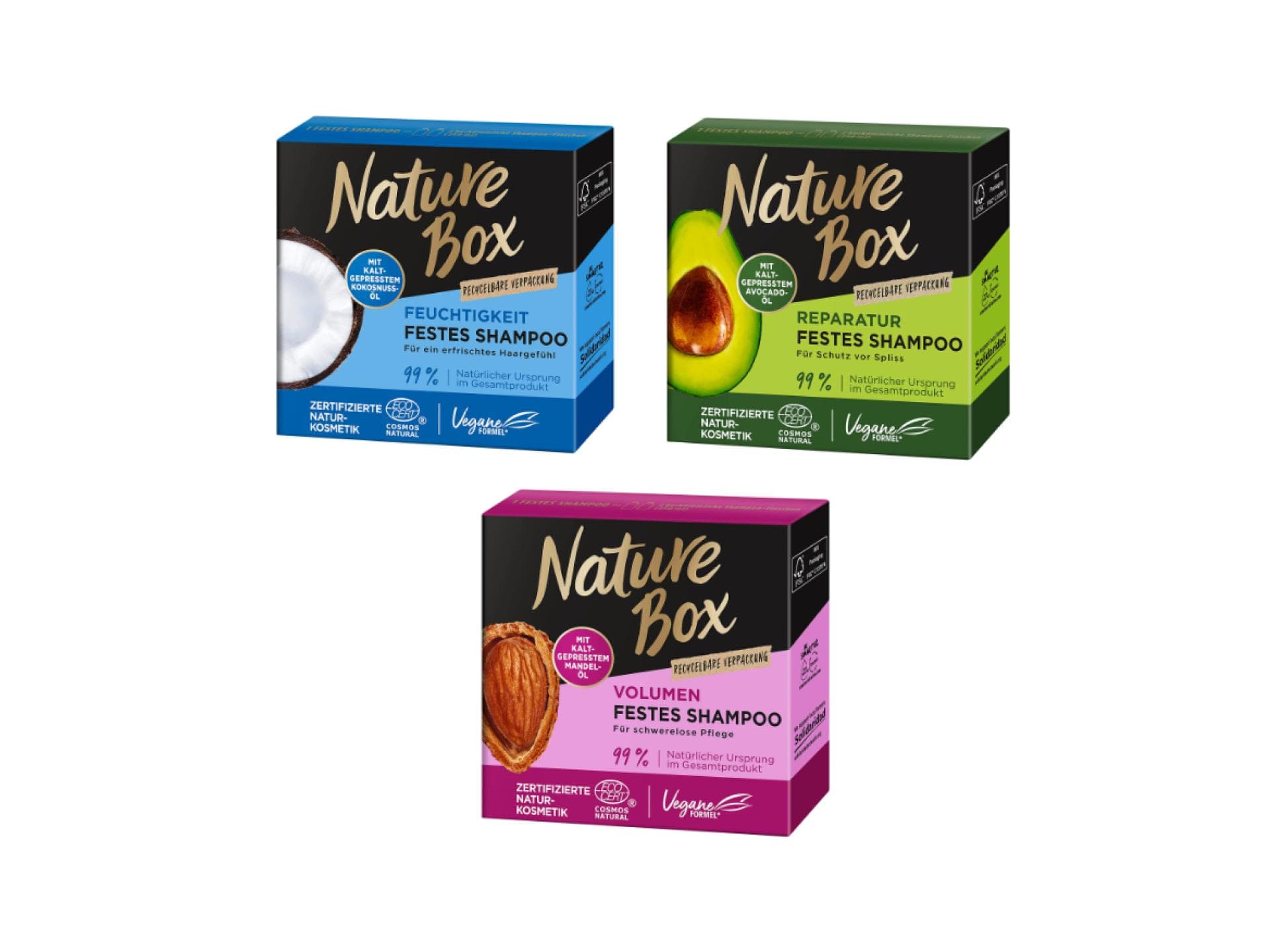 Nature Box festes Shampoo