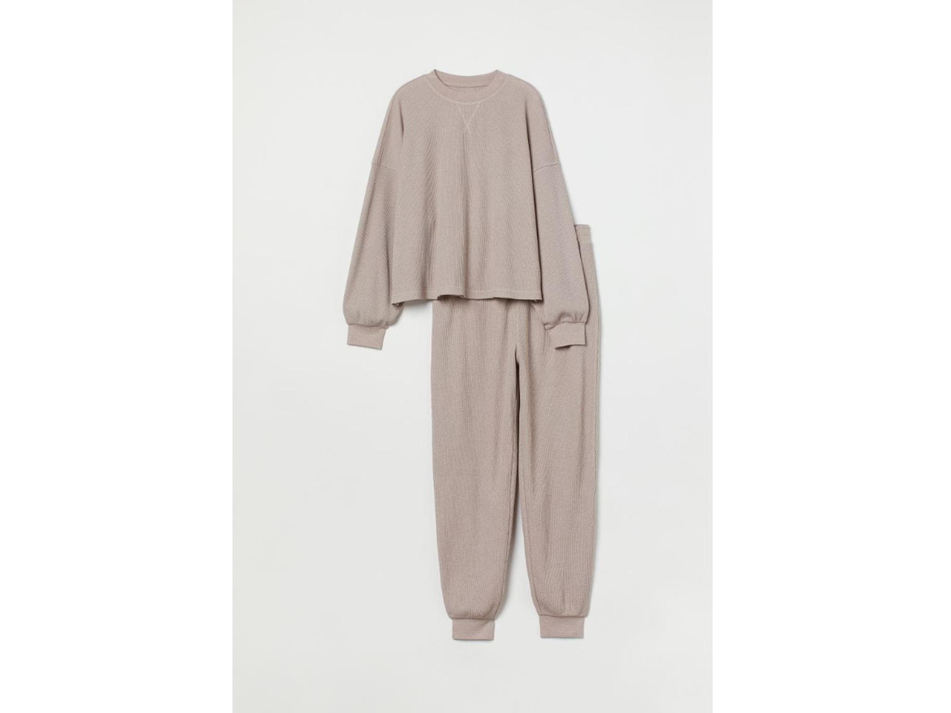 Schlichter Pyjama aus Waffeljersey 
