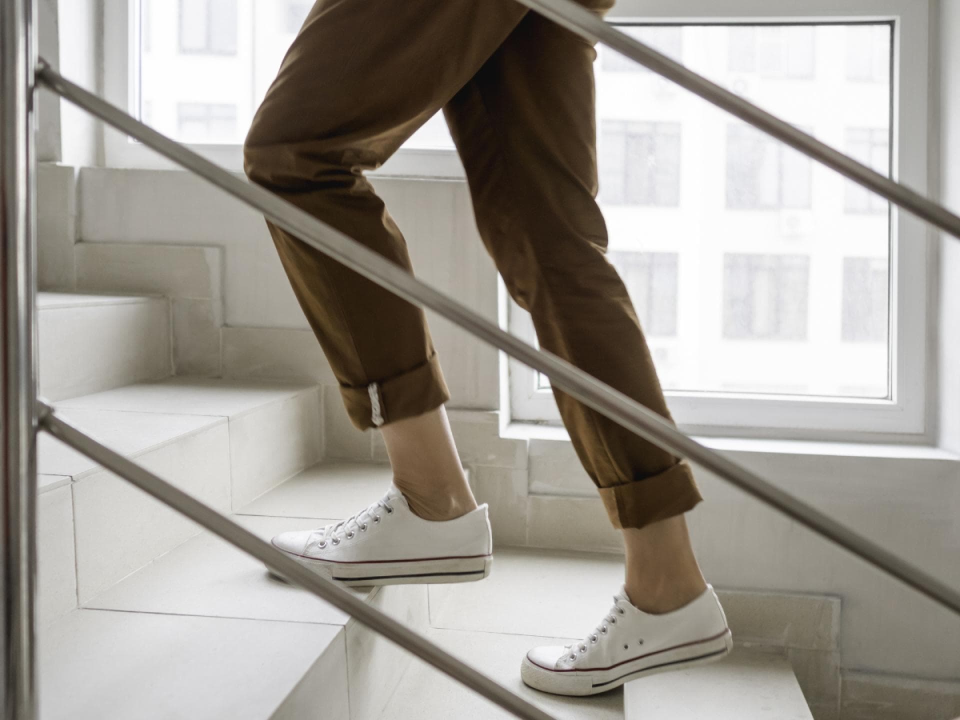 Schritte auf Treppe
