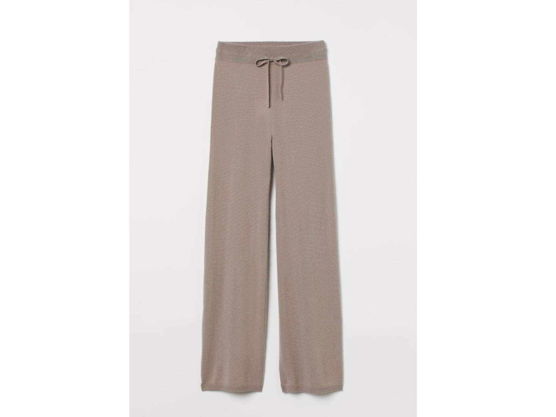 Hoch taillierte Feinstrickhose aus Kaschmir