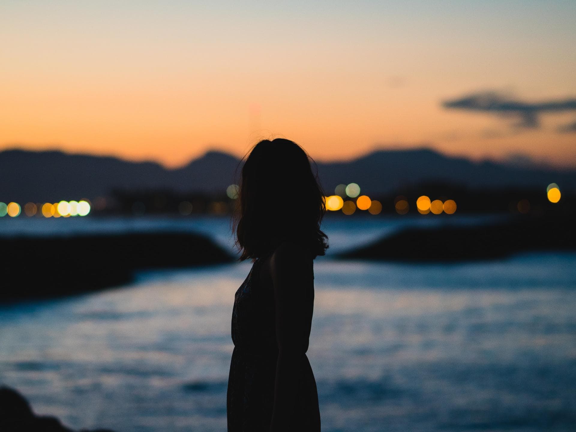 Frau Sonnenuntergang