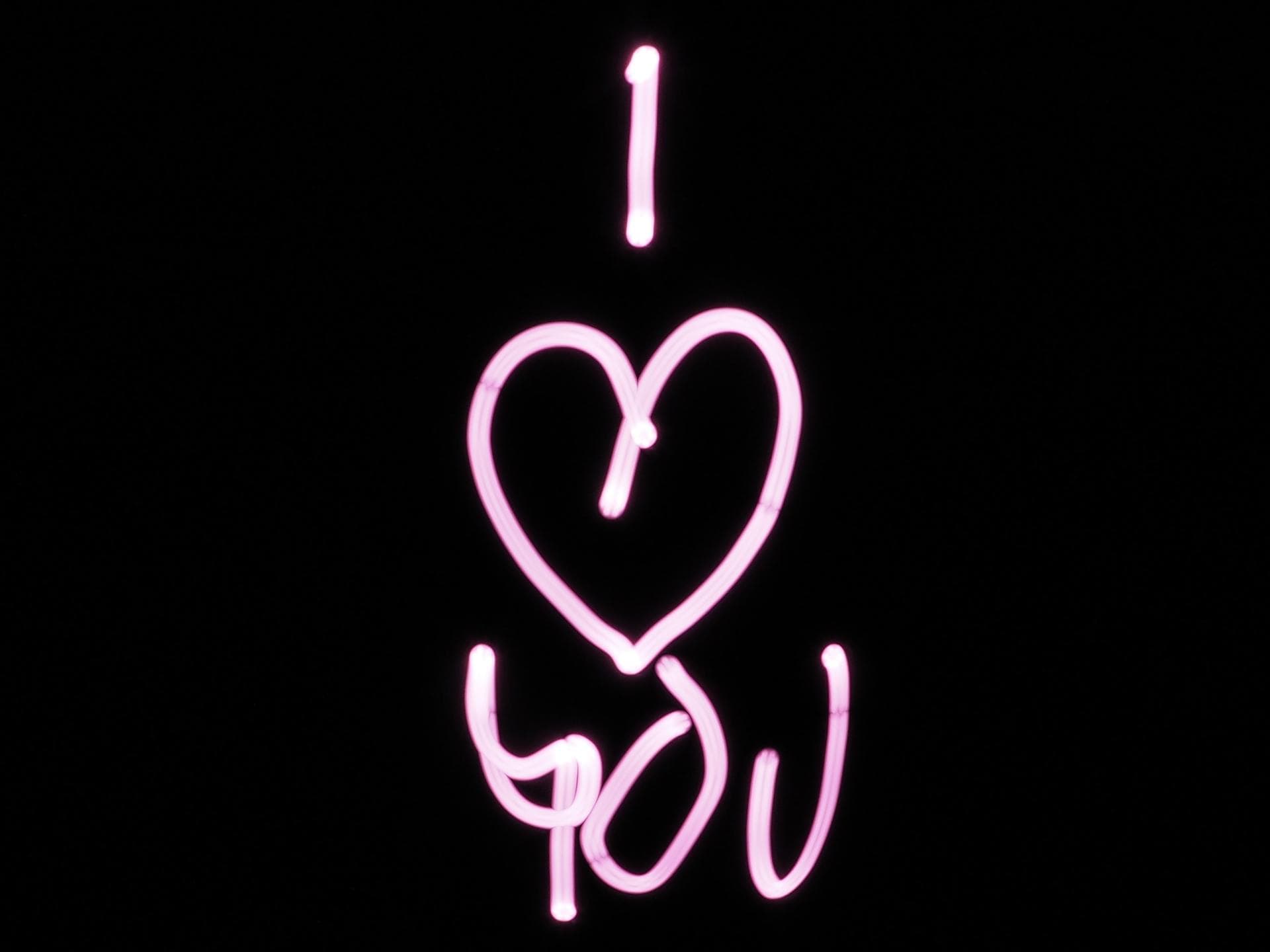I Love You Neon Zeichen