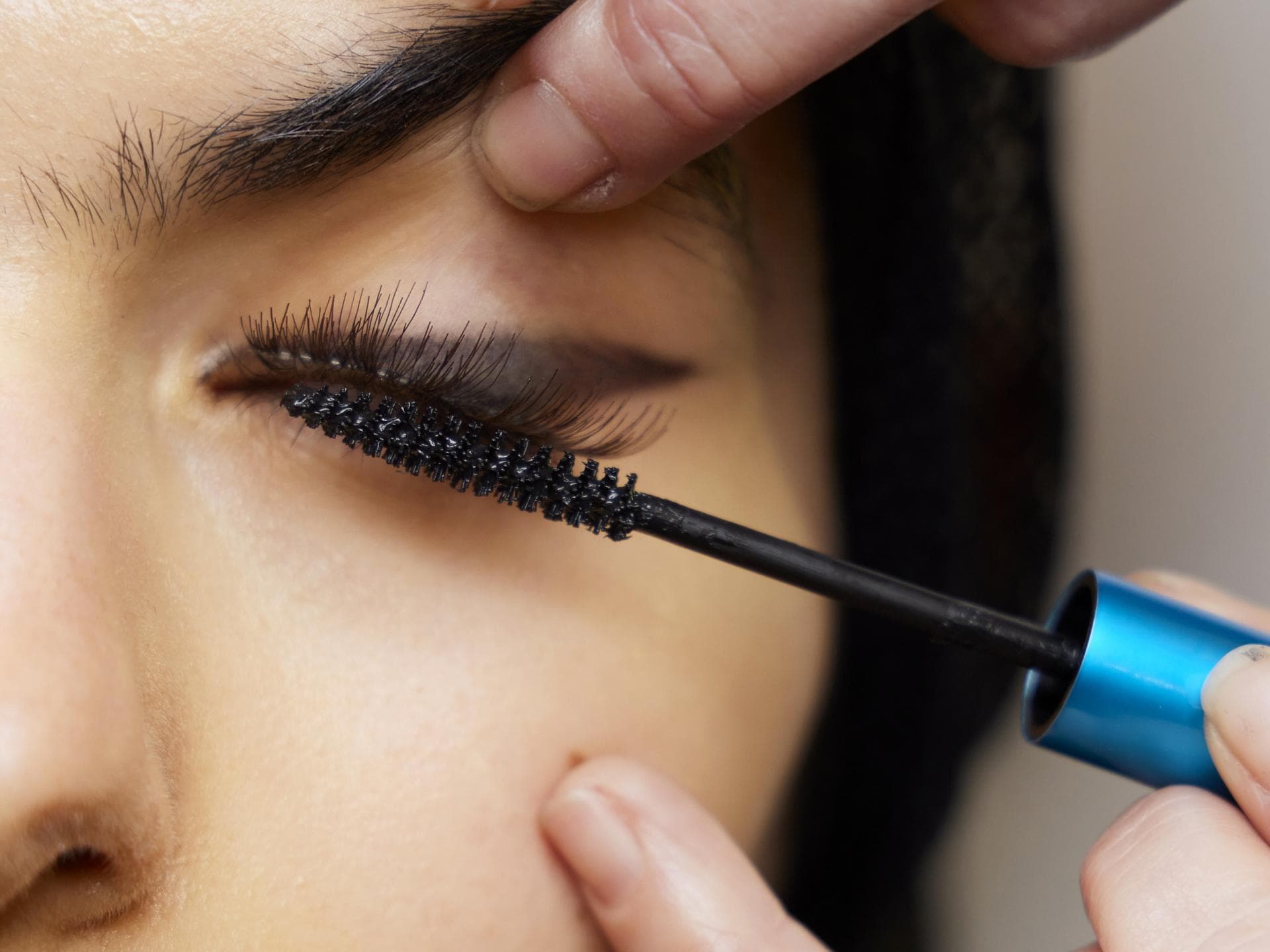 Lange Wimpern mit Mascara