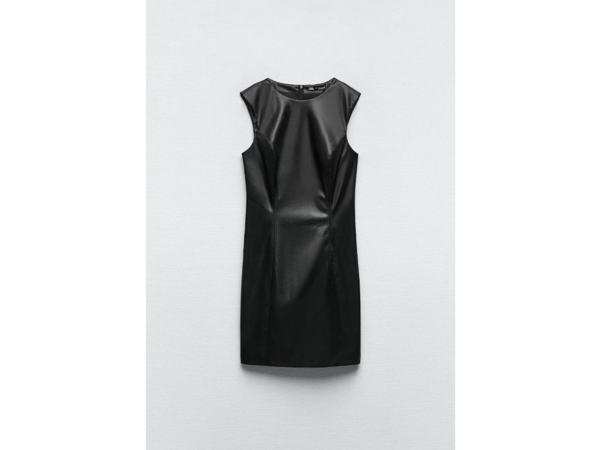 Ärmelloses Kunstlederkleid 