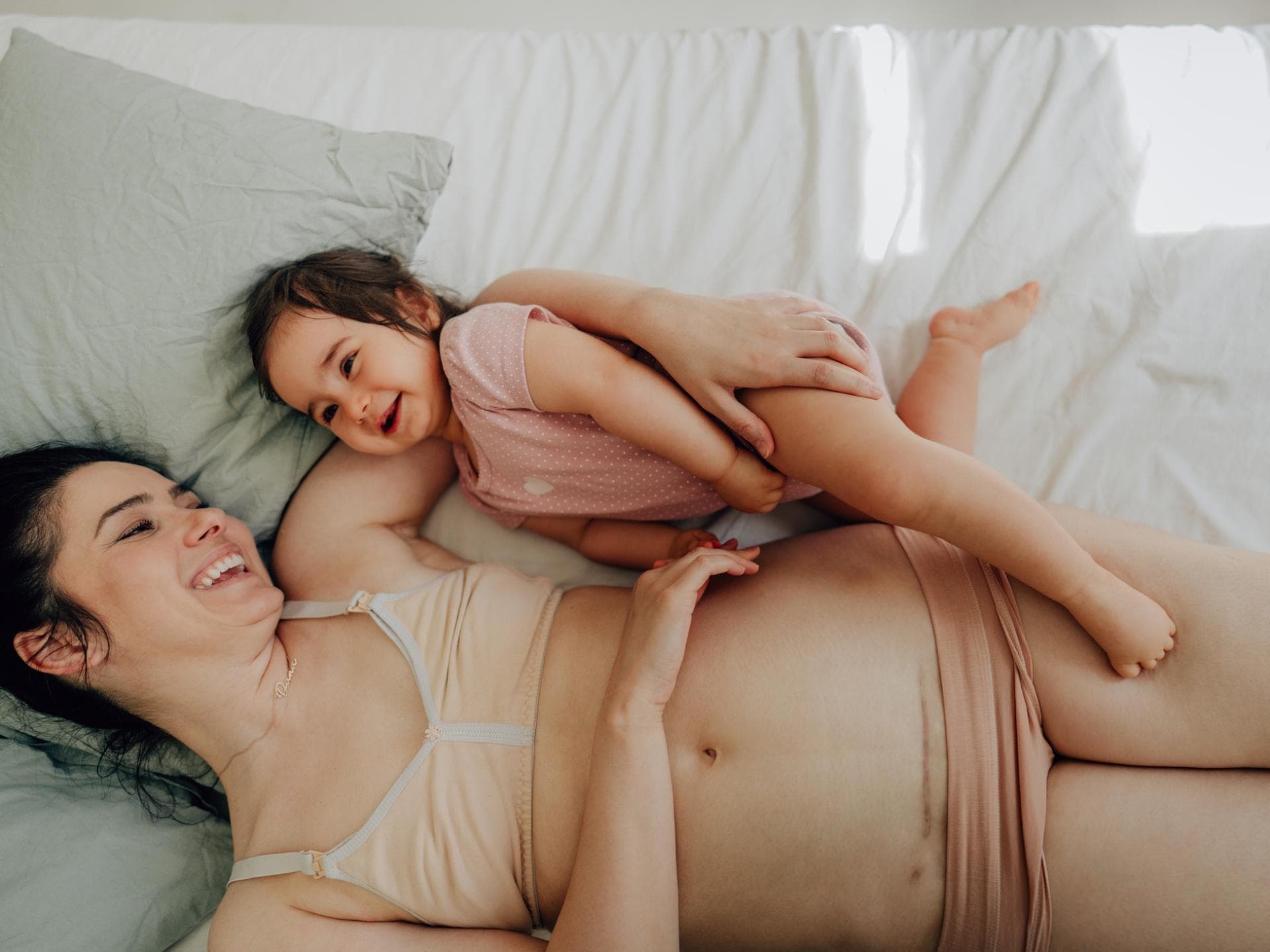 Frau mit Baby