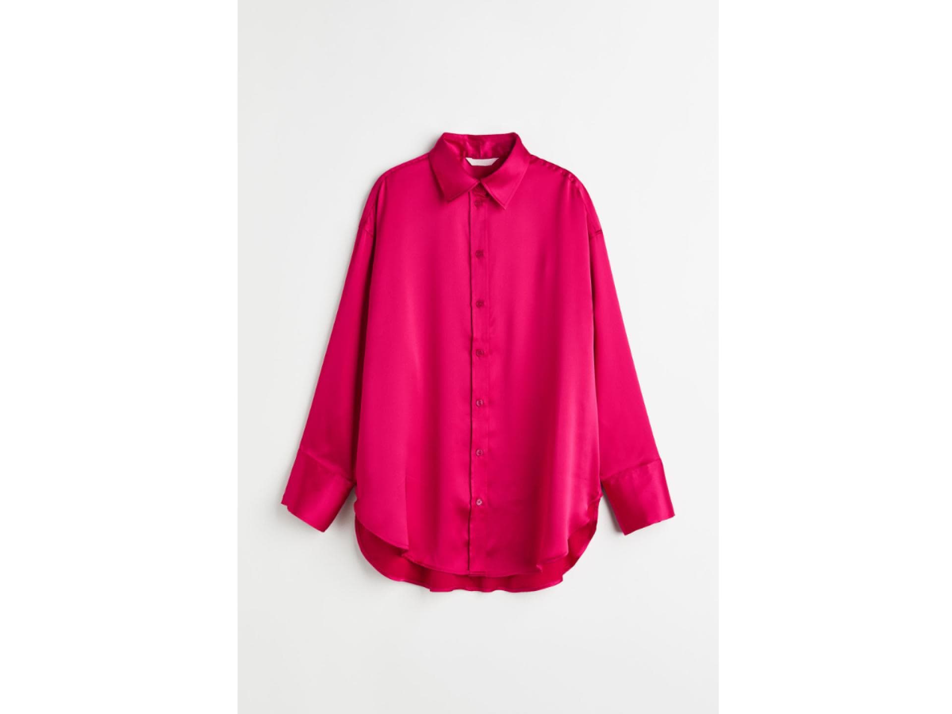 Langarmbluse aus weich fließendem Satin von H&M