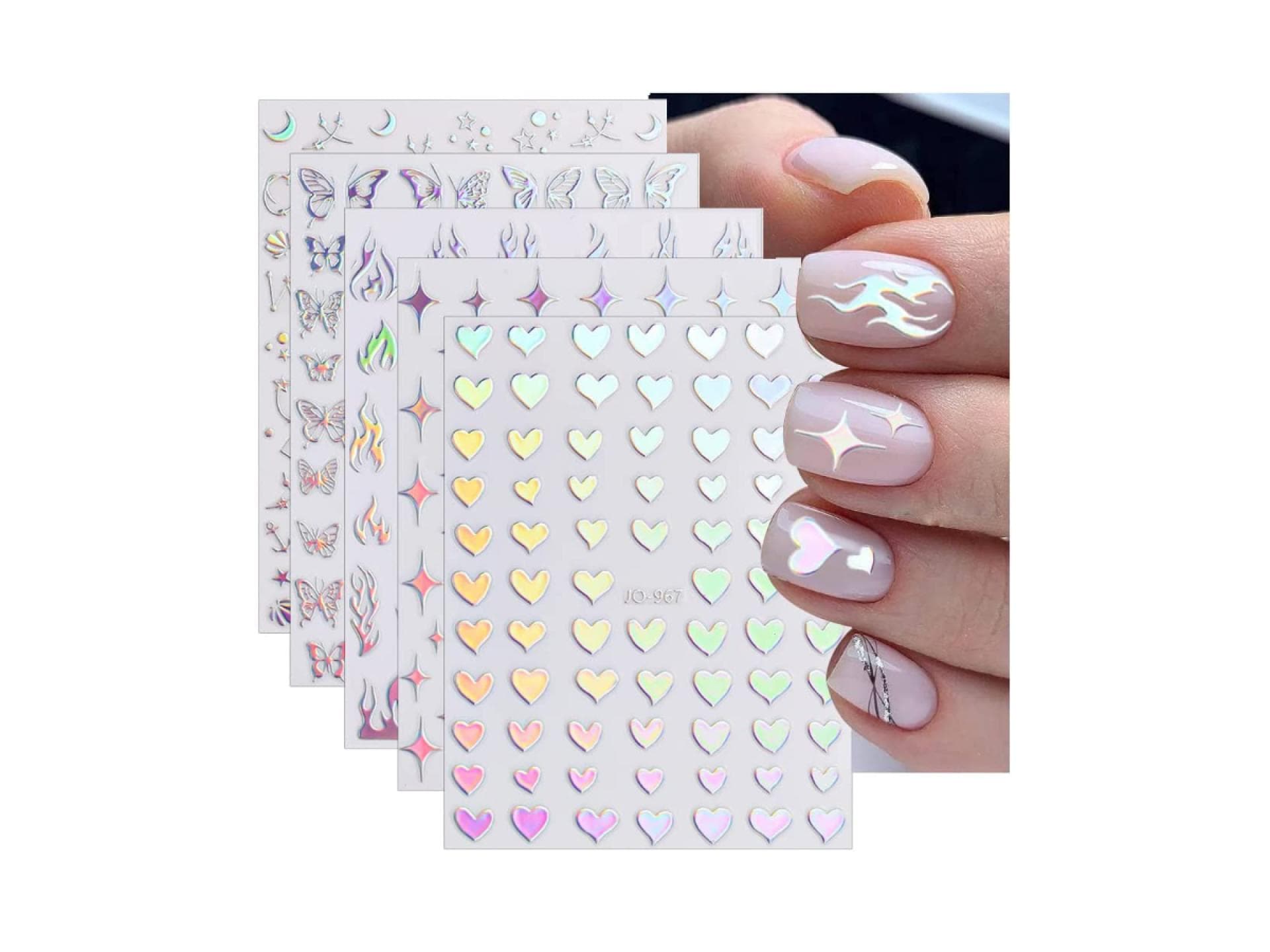 3D Holografische Nagelsticker 