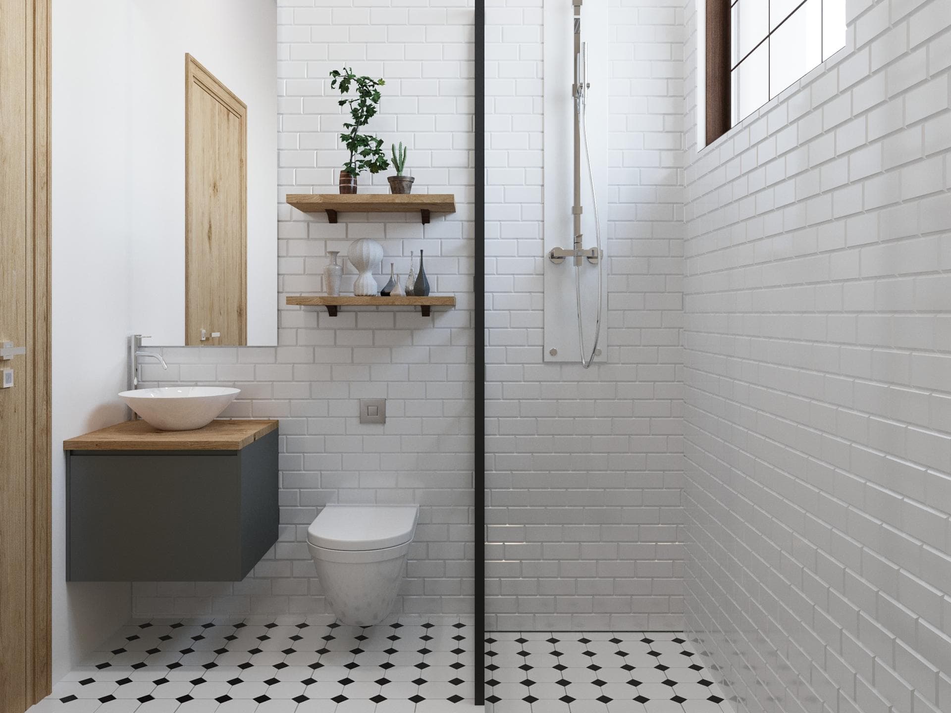 Badezimmer mit Dusche