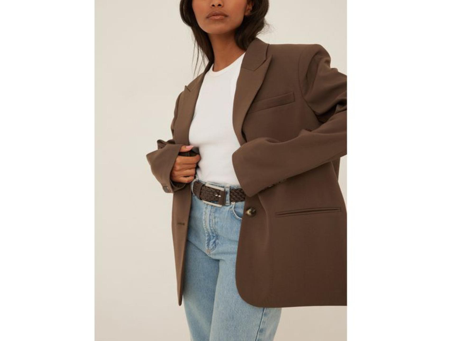 Classic Oversized Sharp Lapel Blazer
