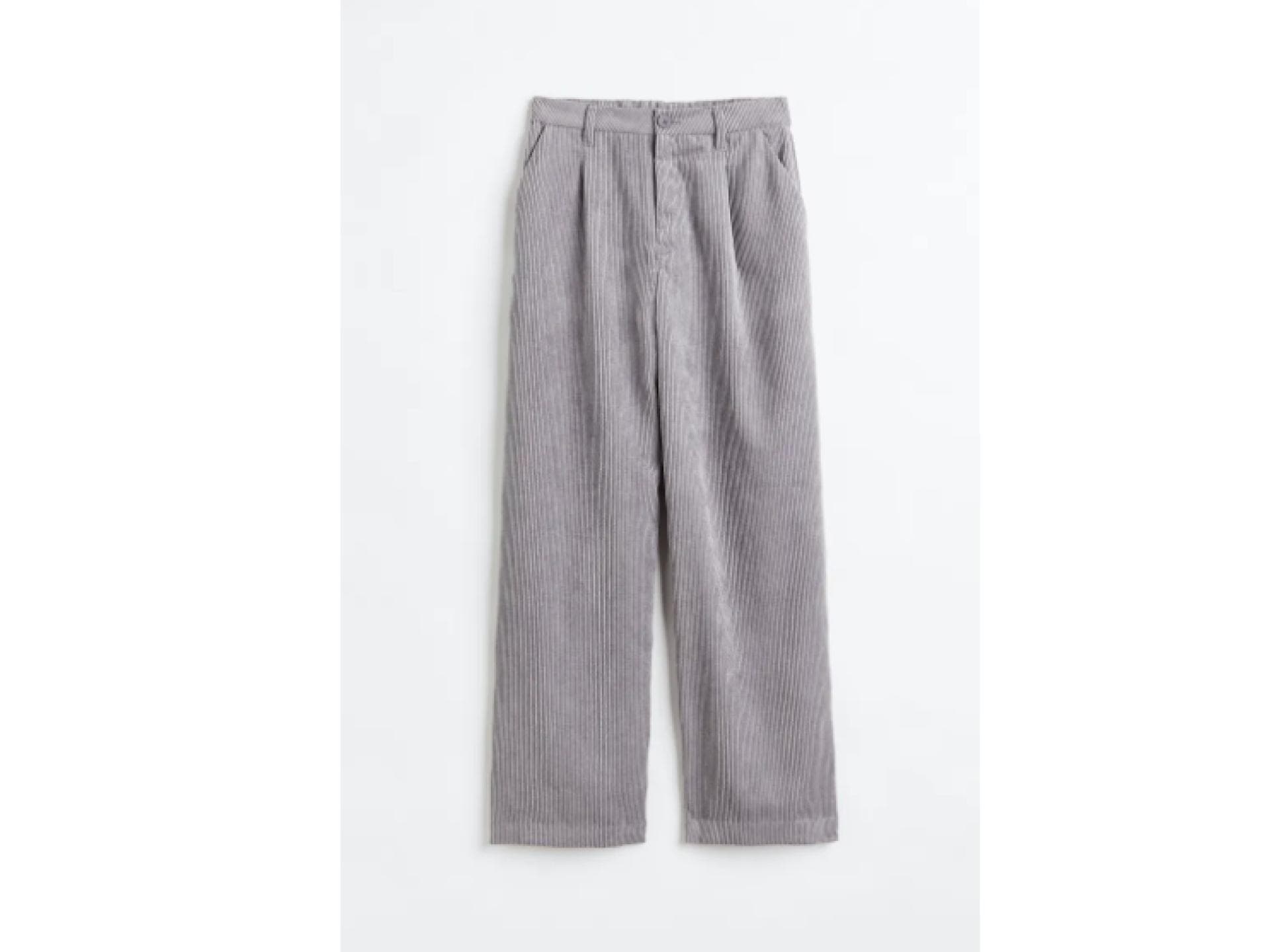 Cordhose Grau