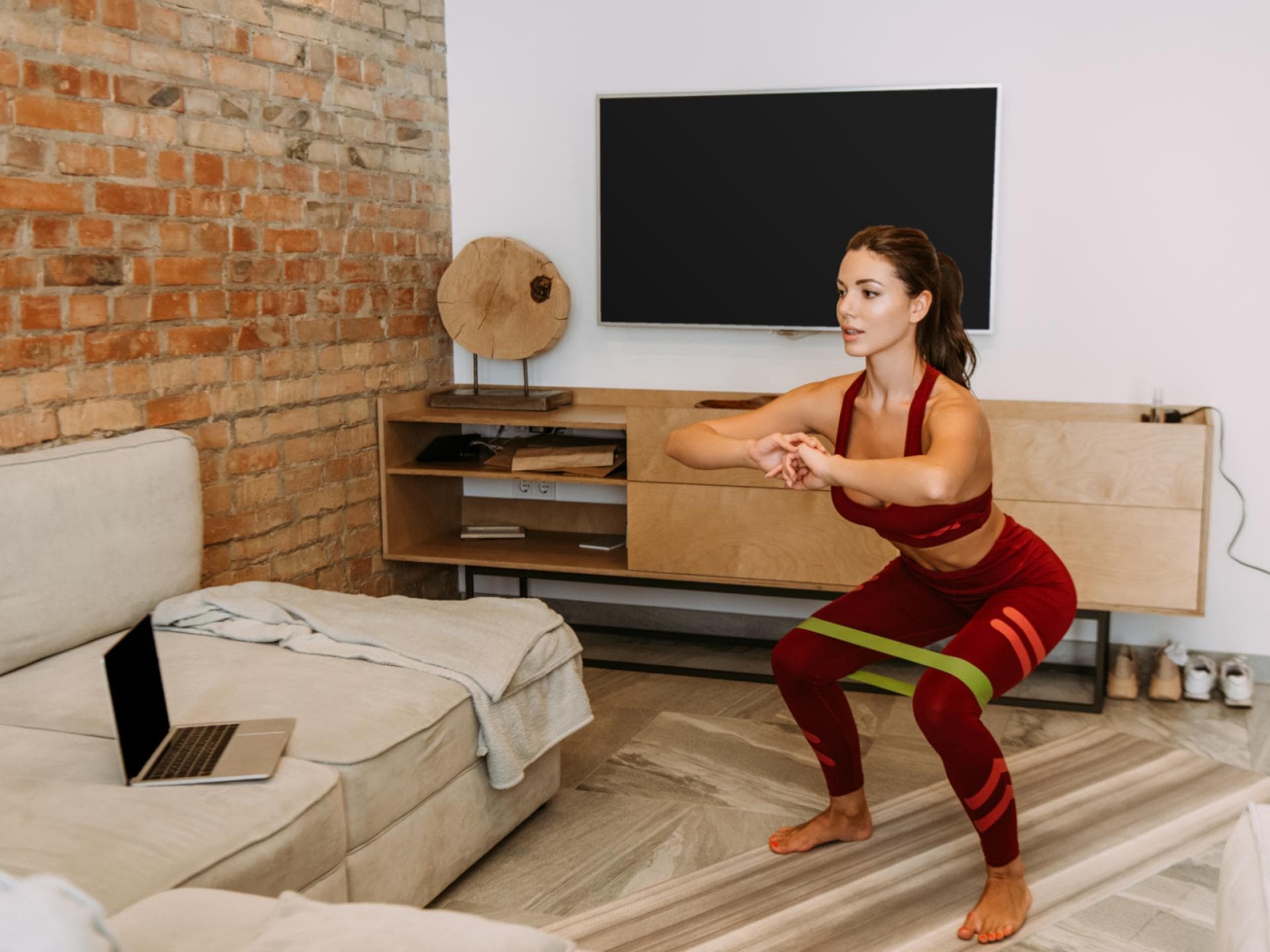 Workout mit Fitnessbändern