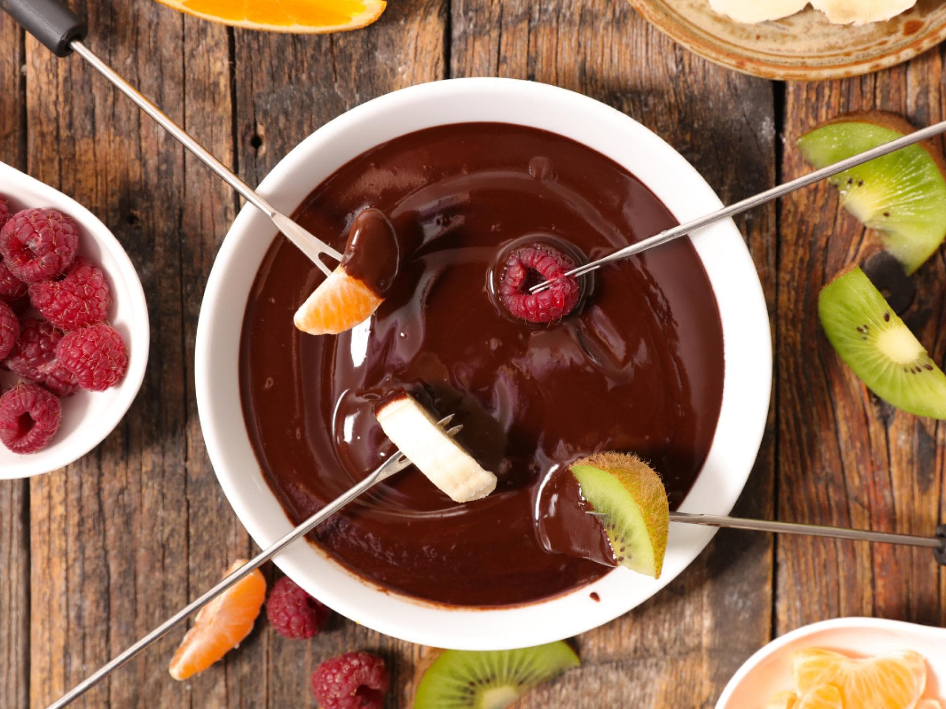 Schokofondue mit Obst