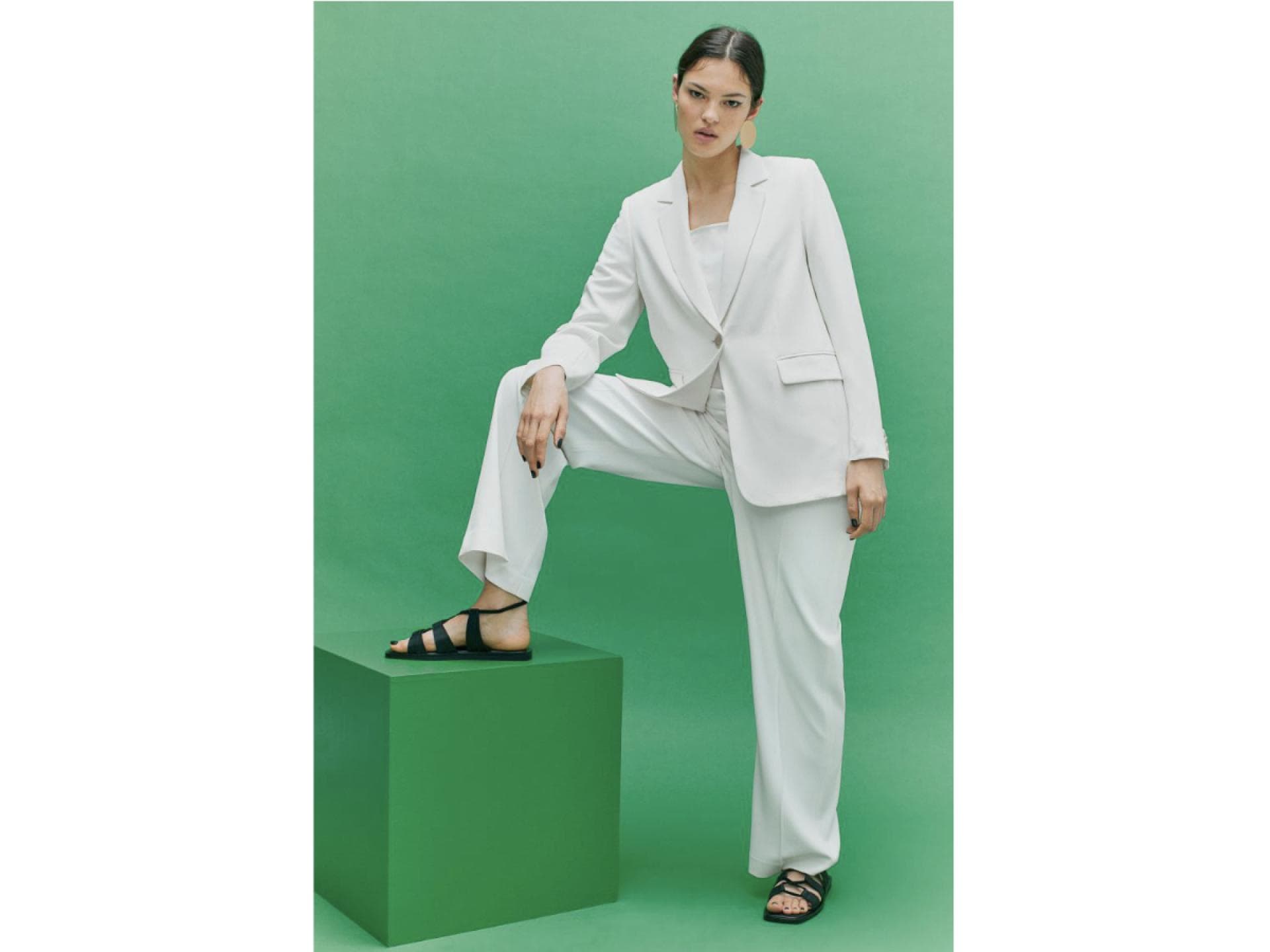 Ein-Knopf-Blazer aus Webstoff von H&M