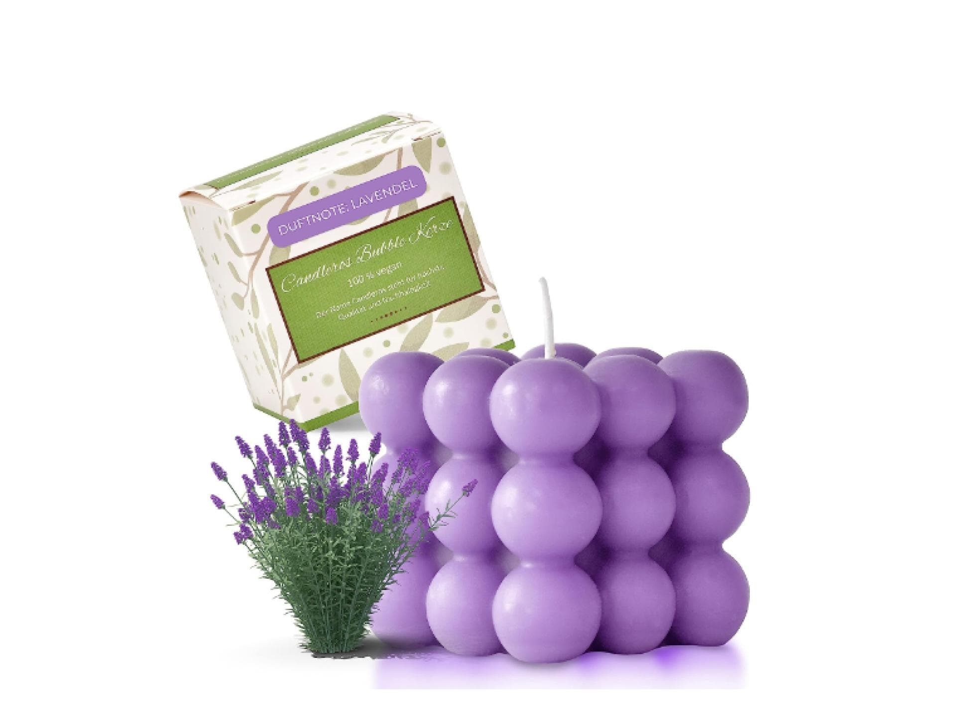 Bubble Kerze Lavendel