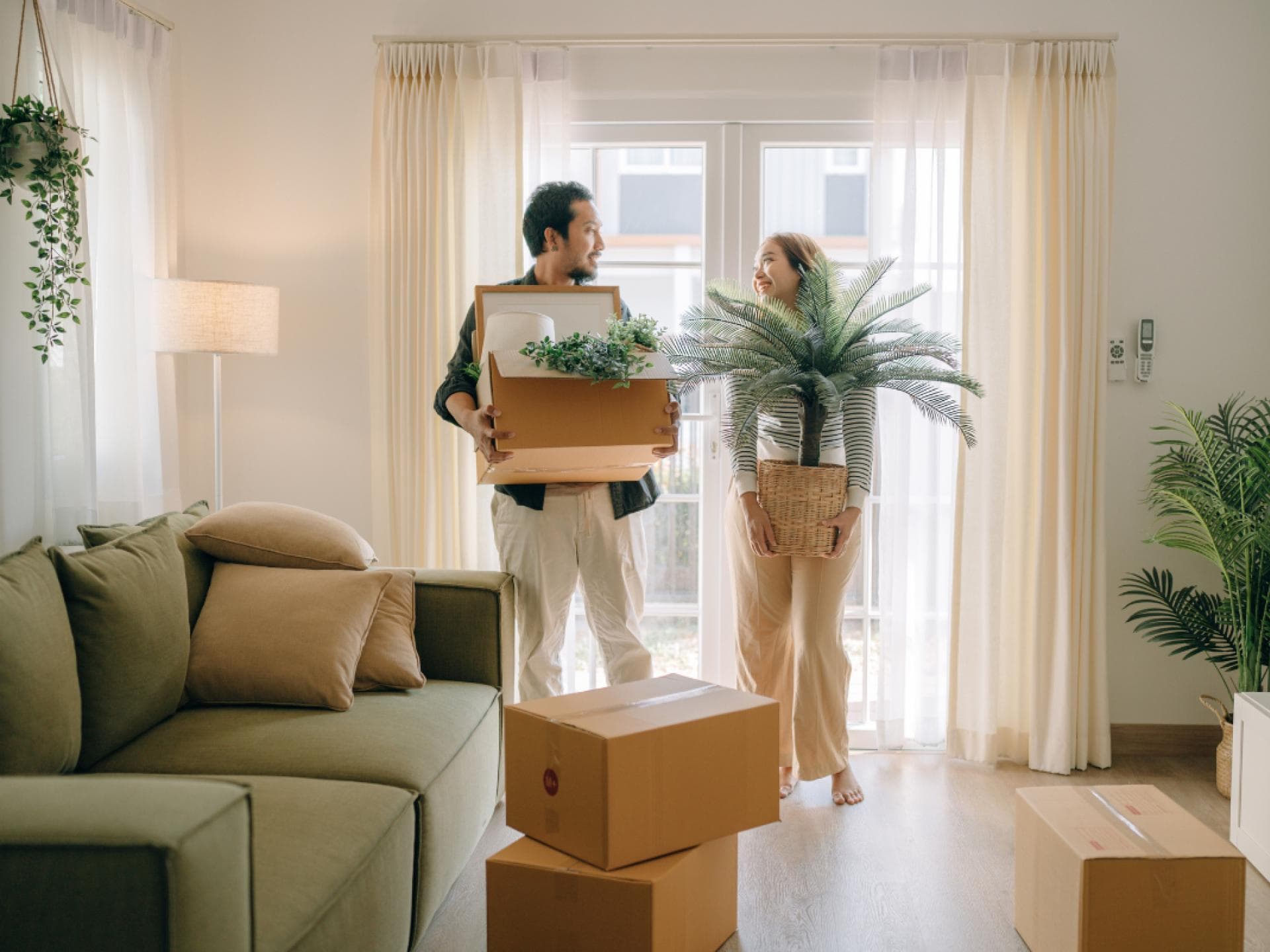 Einzug in neue Wohnung