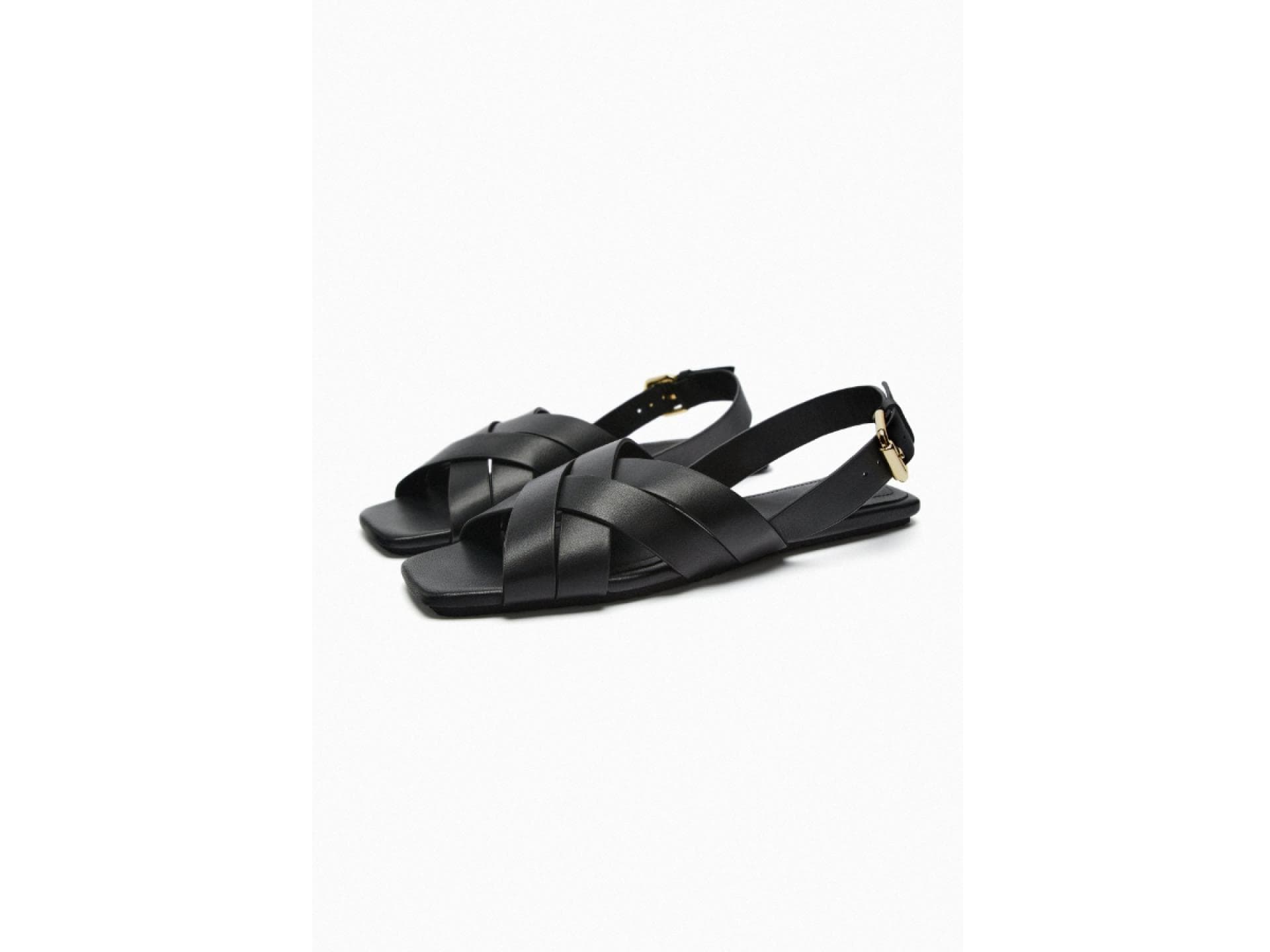 Riemchensandale aus Leder Zara