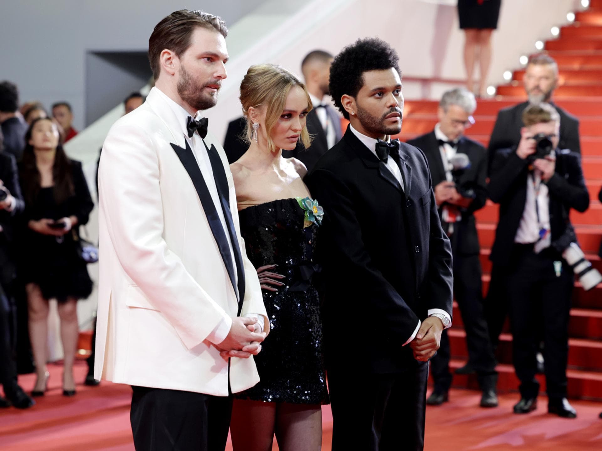 Sam Levinson, Lily-Rose Depp und Abel “The Weeknd” Tesfaye in Cannes Filmfestspiele The Idol