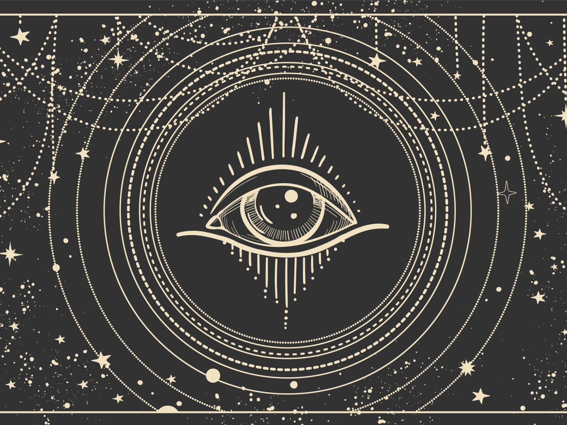 Durchtriebene Sternzeichen Mystische Grafik