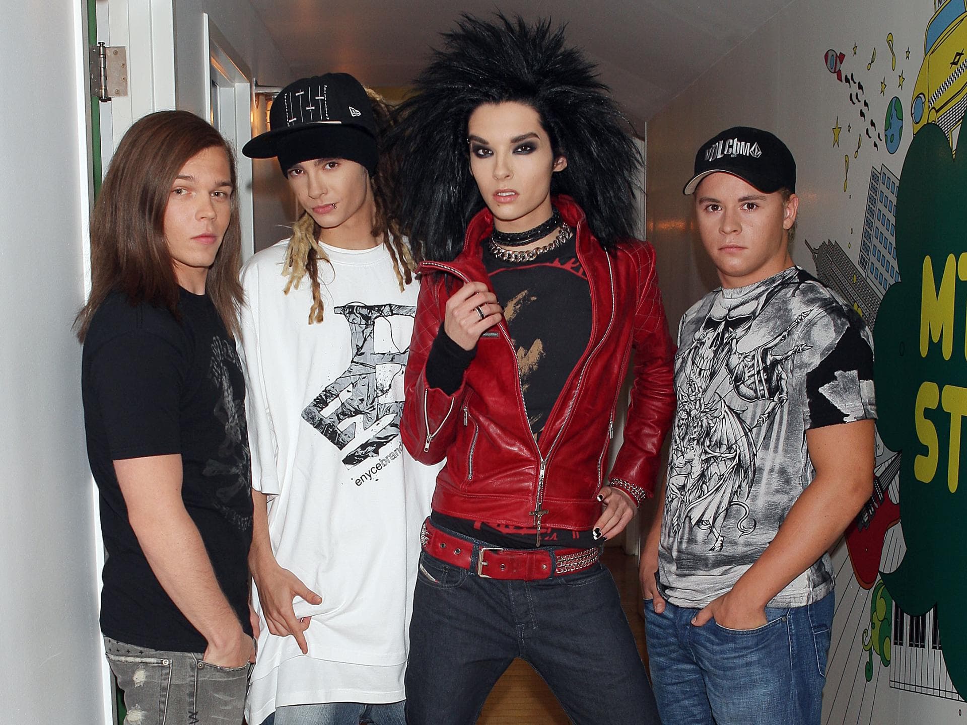 Georg Listing, Tom und Bill Kaulitz und Gustav Schäfer von Tokio Hotel.