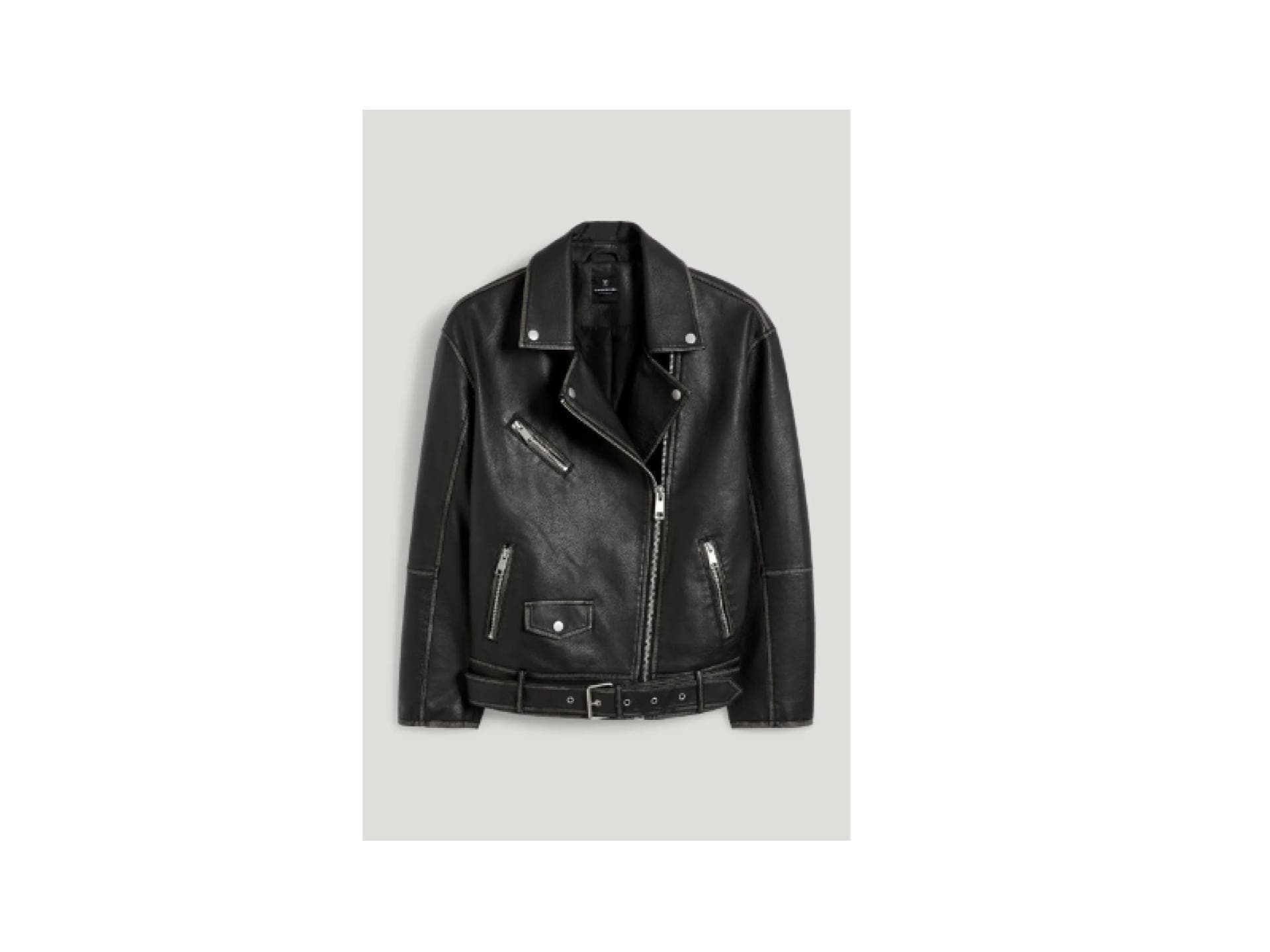 Bikerjacke in Schwarz