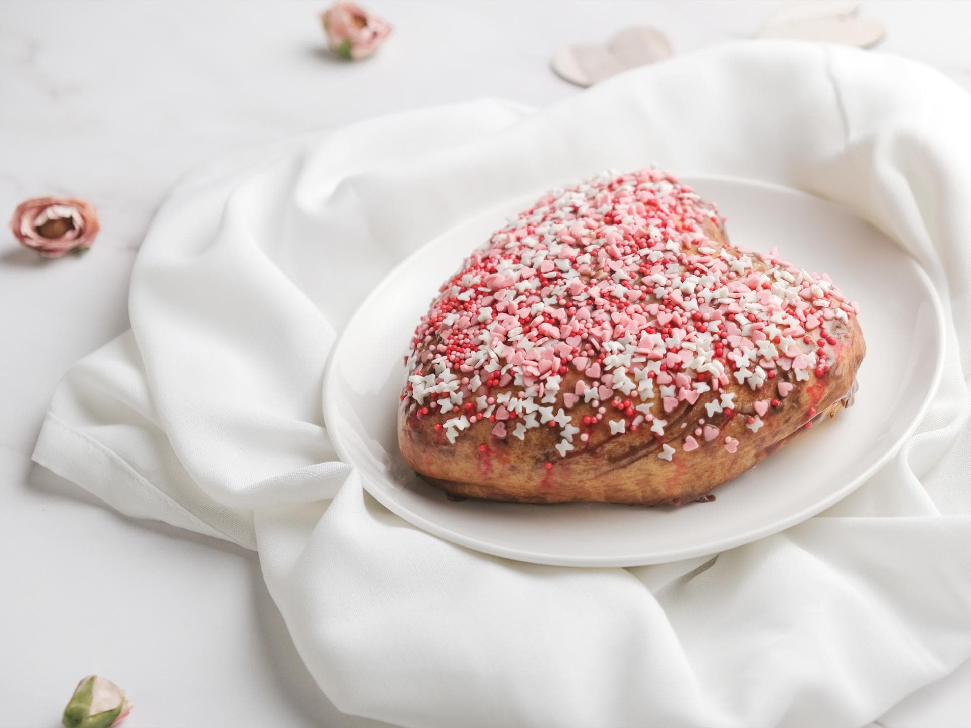 Kuchen in Herzform