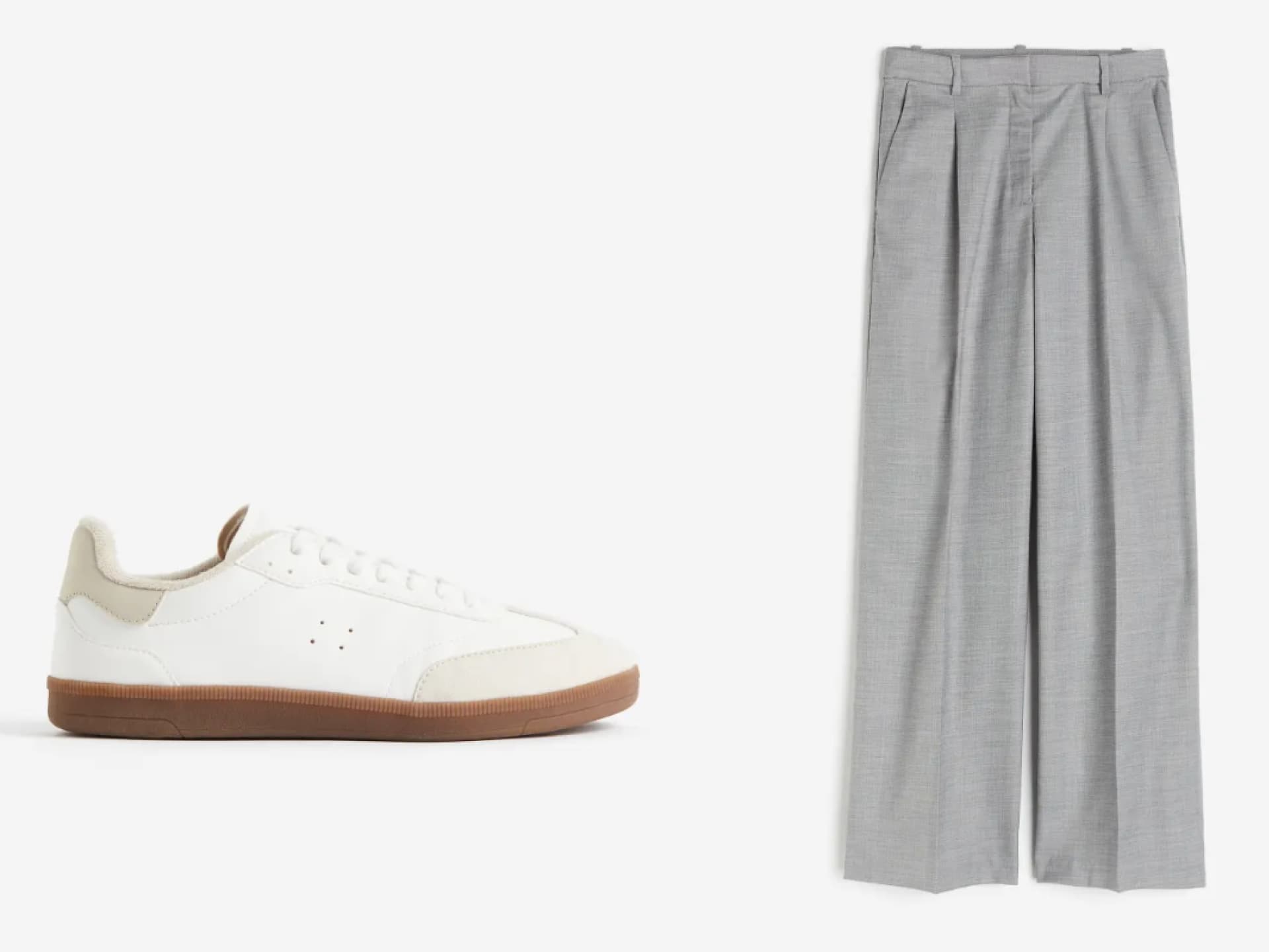Sneaker und graue Hose von H&M