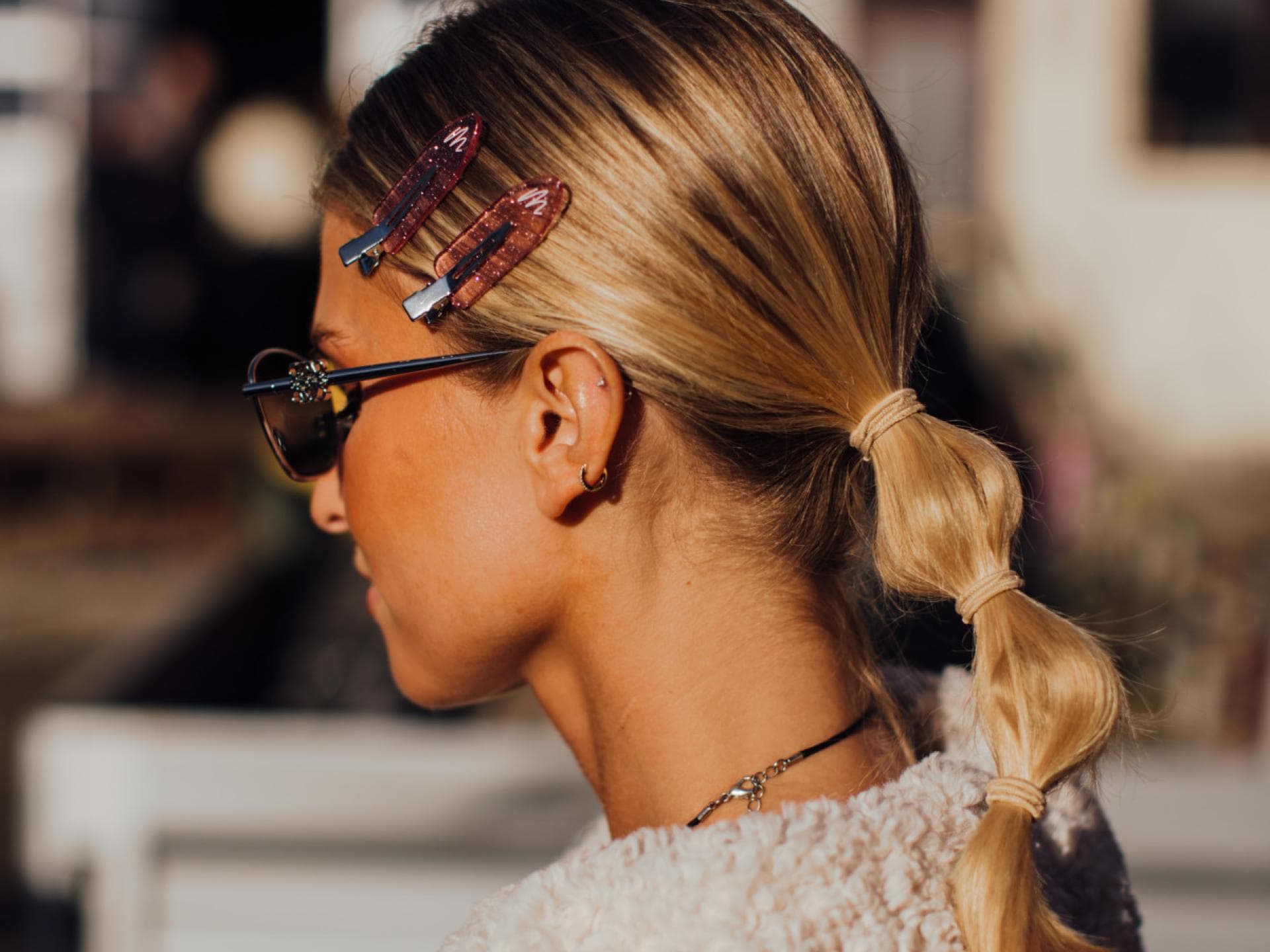 Blonder Zopf