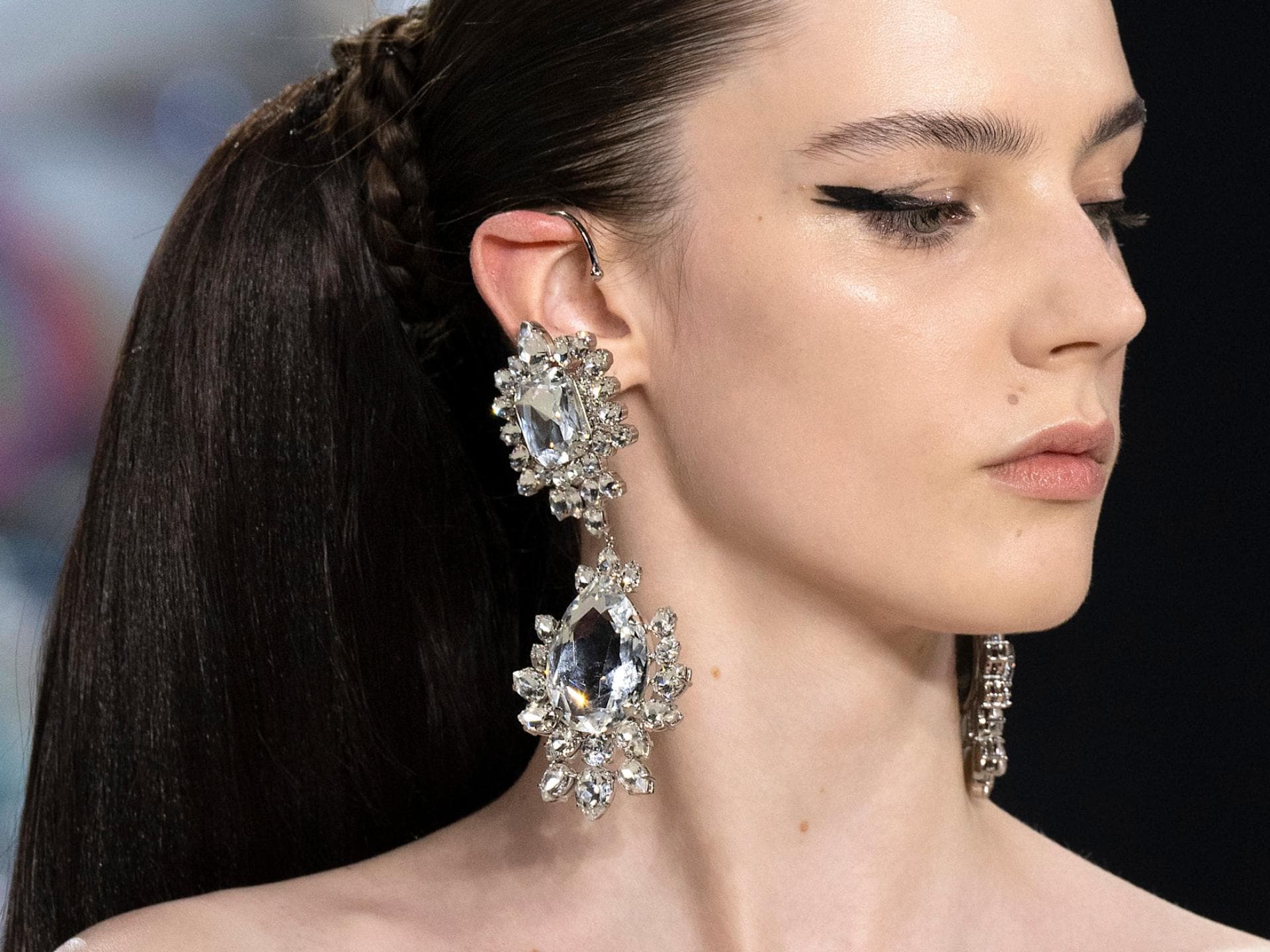 Glitzer-Ohrringe Schmuck-Trend