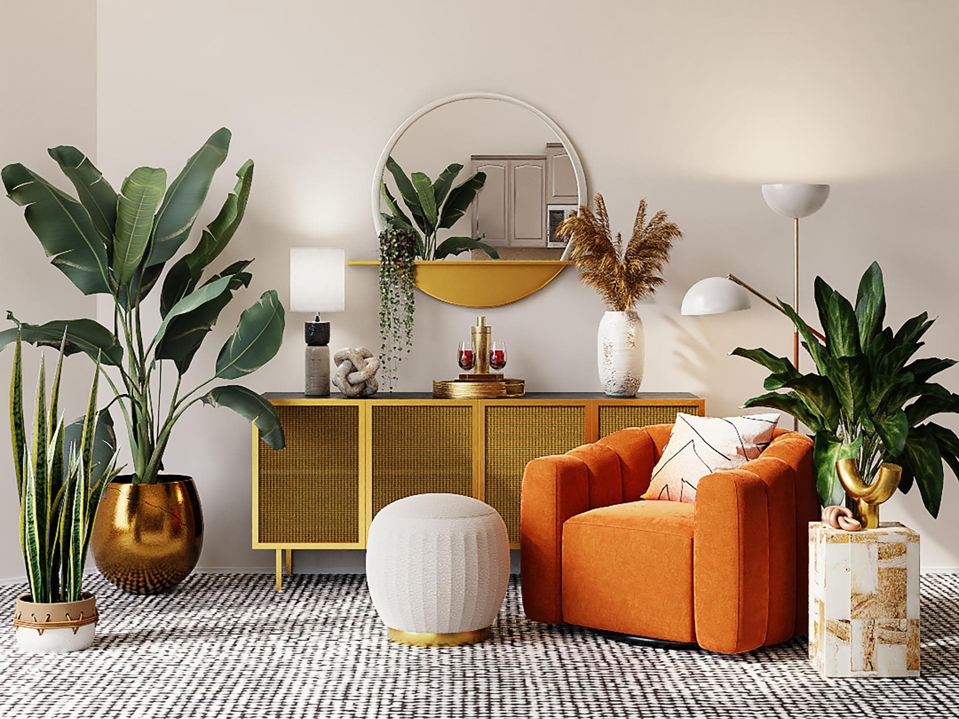 Stylisches Sideboard im Wohnzimmer