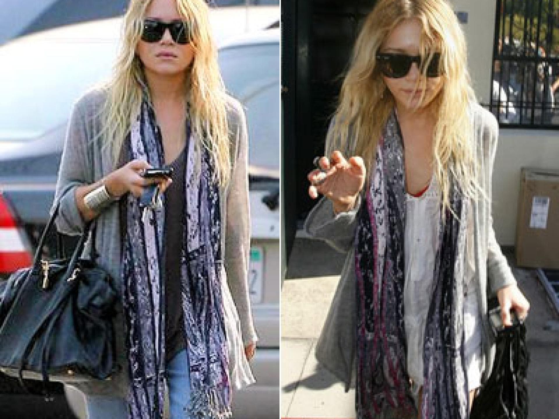 Mary-Kate Olsen mit Tolani-Schal Mary-Kate Olsen mit Tolani-Schal