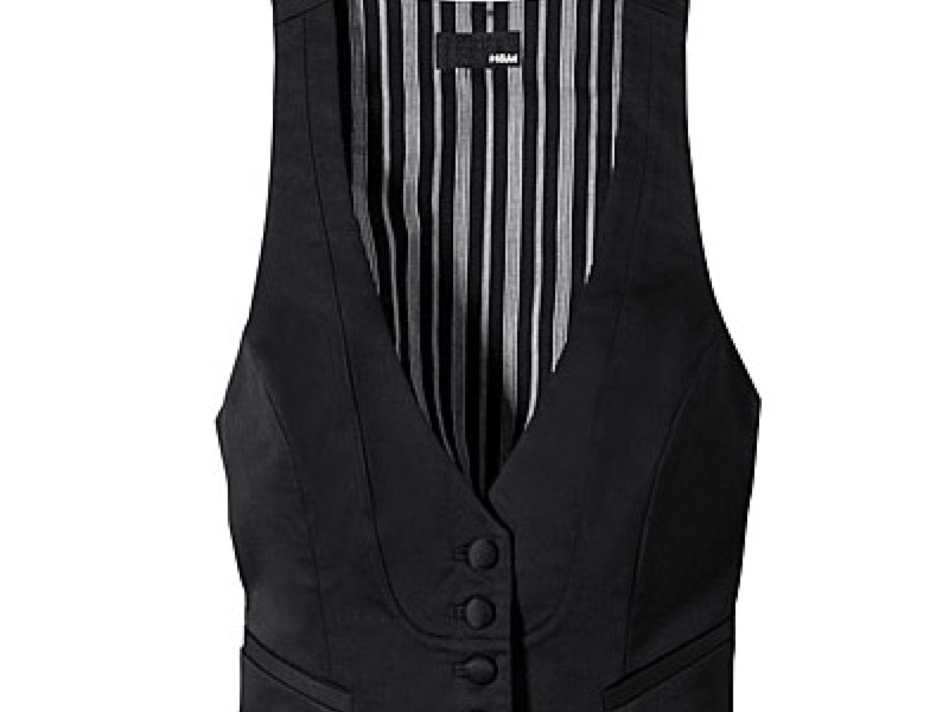 Günstige Basic-Klamotten: Schwarze Damen-Weste Günstige Basic-Klamotten: Schwarze Damen-Weste