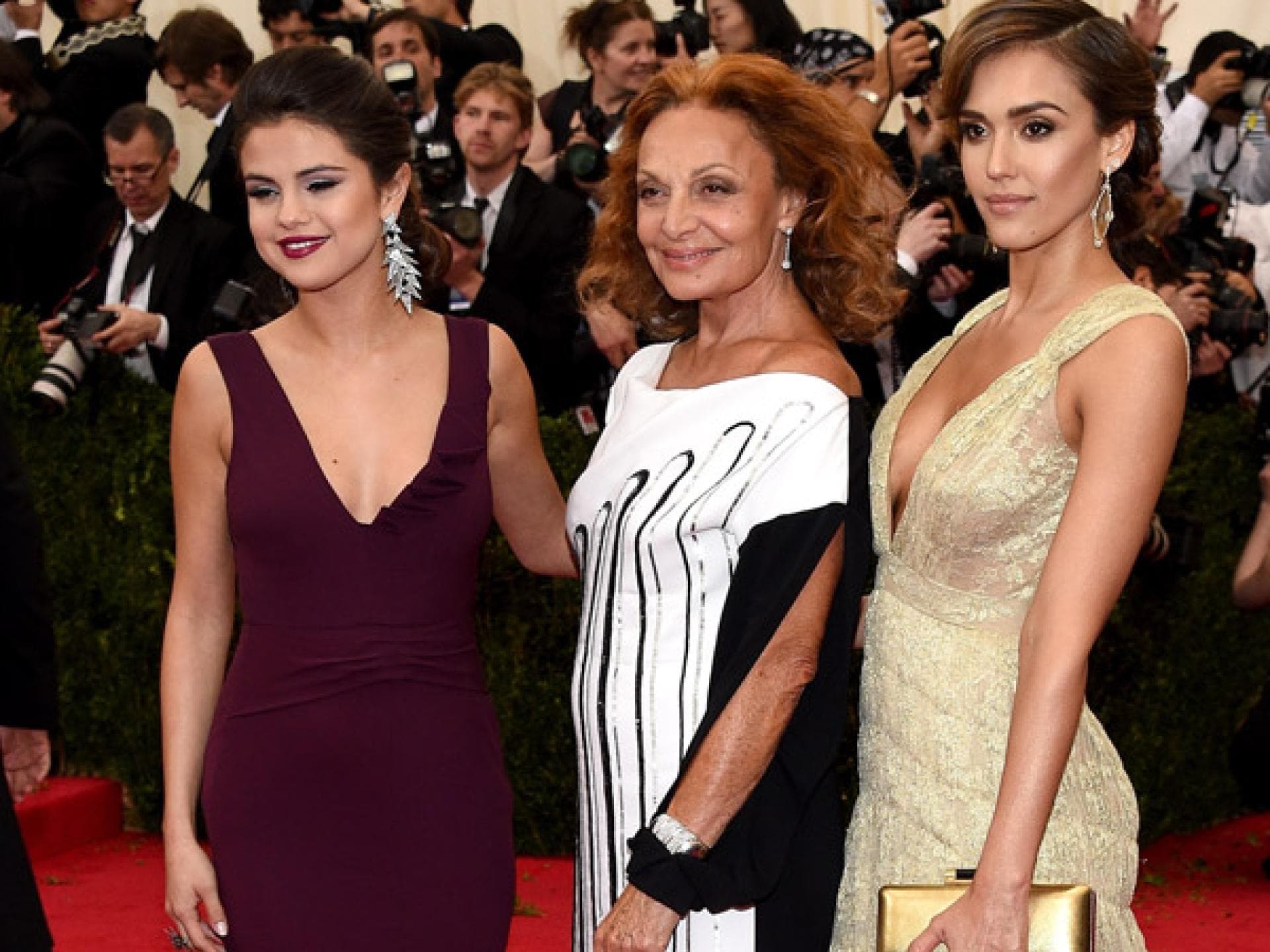 Selena Gomez, Diane von Fürstenberg und Jessica Alba auf der MET Gala 2014